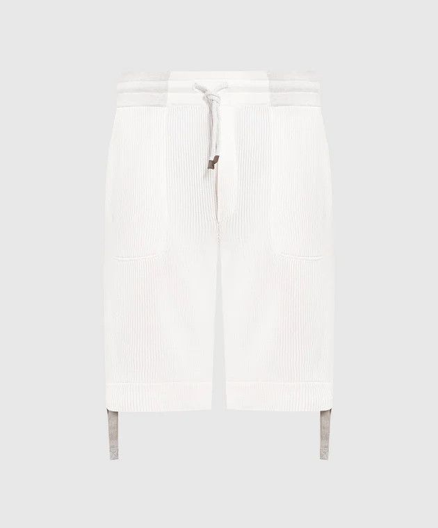 image of Brunello Cucinelli O1W1Db10524 Bermuda Shorts In White, Men's (Size 34)