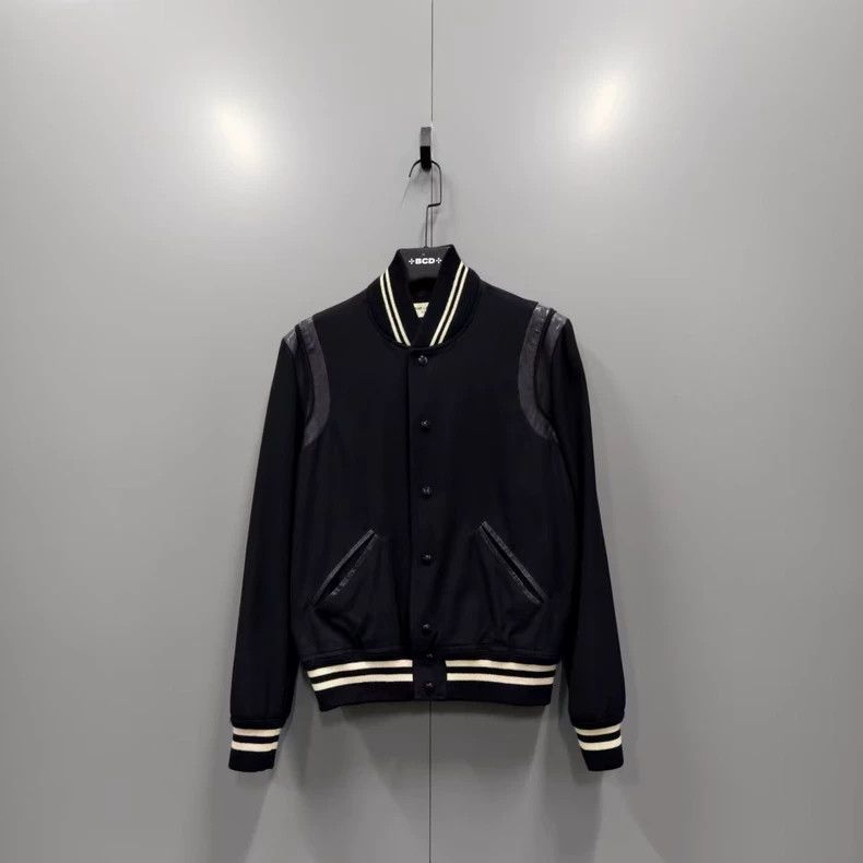 Saint Laurent Paris SAINT LAURENT Black and White Baseball Jacket Size US M / EU 48-50 / 2 - 1 Thumbnail