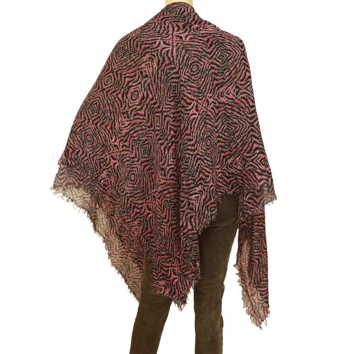 Zadig & Voltaire Zadig & Voltaire Delta All Over Zebra Blue Pink Scarf Scarf Size ONE SIZE - 3 Thumbnail