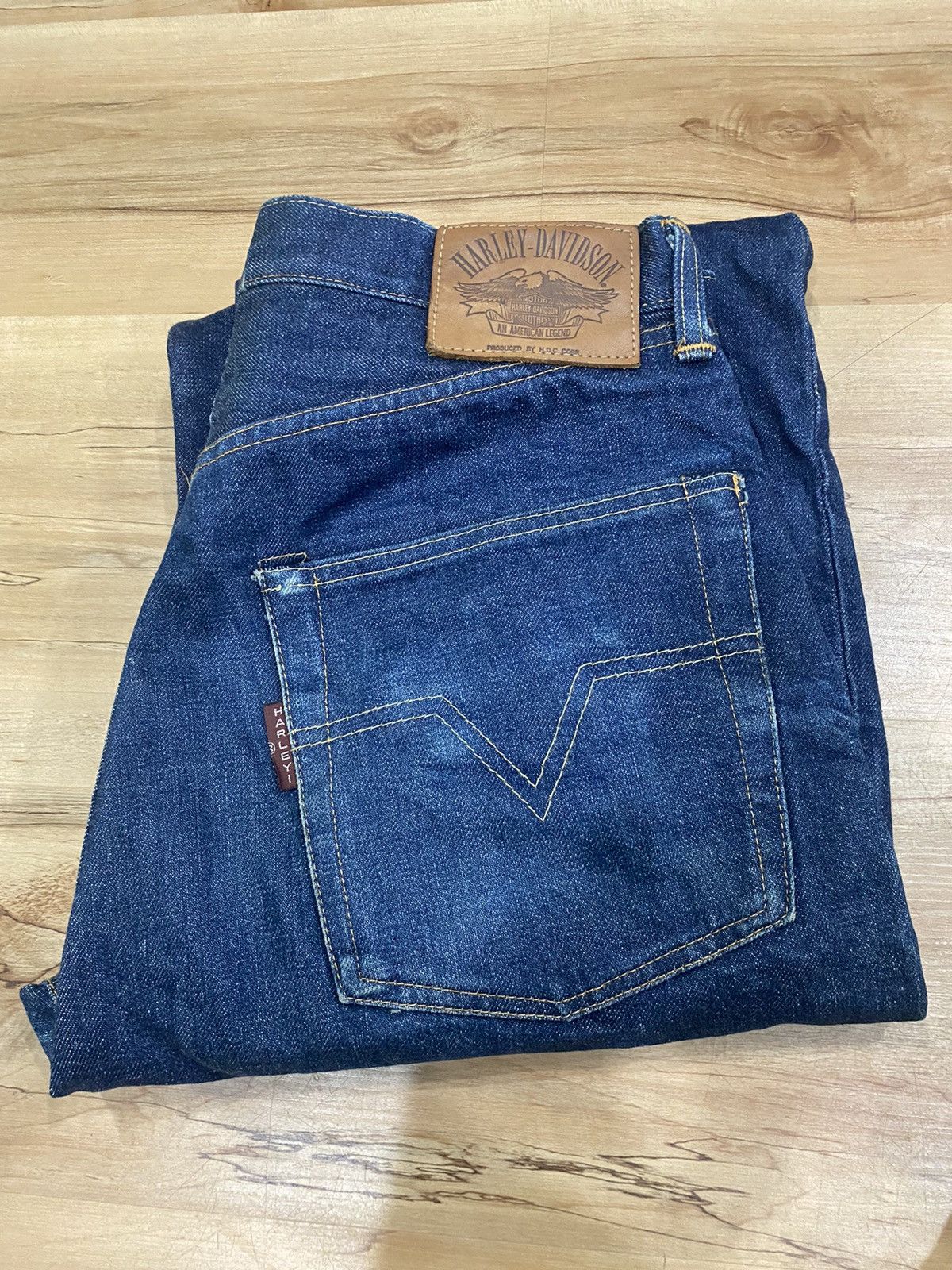 Harley Davidson × Sugar Cane Vintage Harley Davidson X Sugarcane denim selvedge jeans Size US 30 / EU 46 - 13 Thumbnail