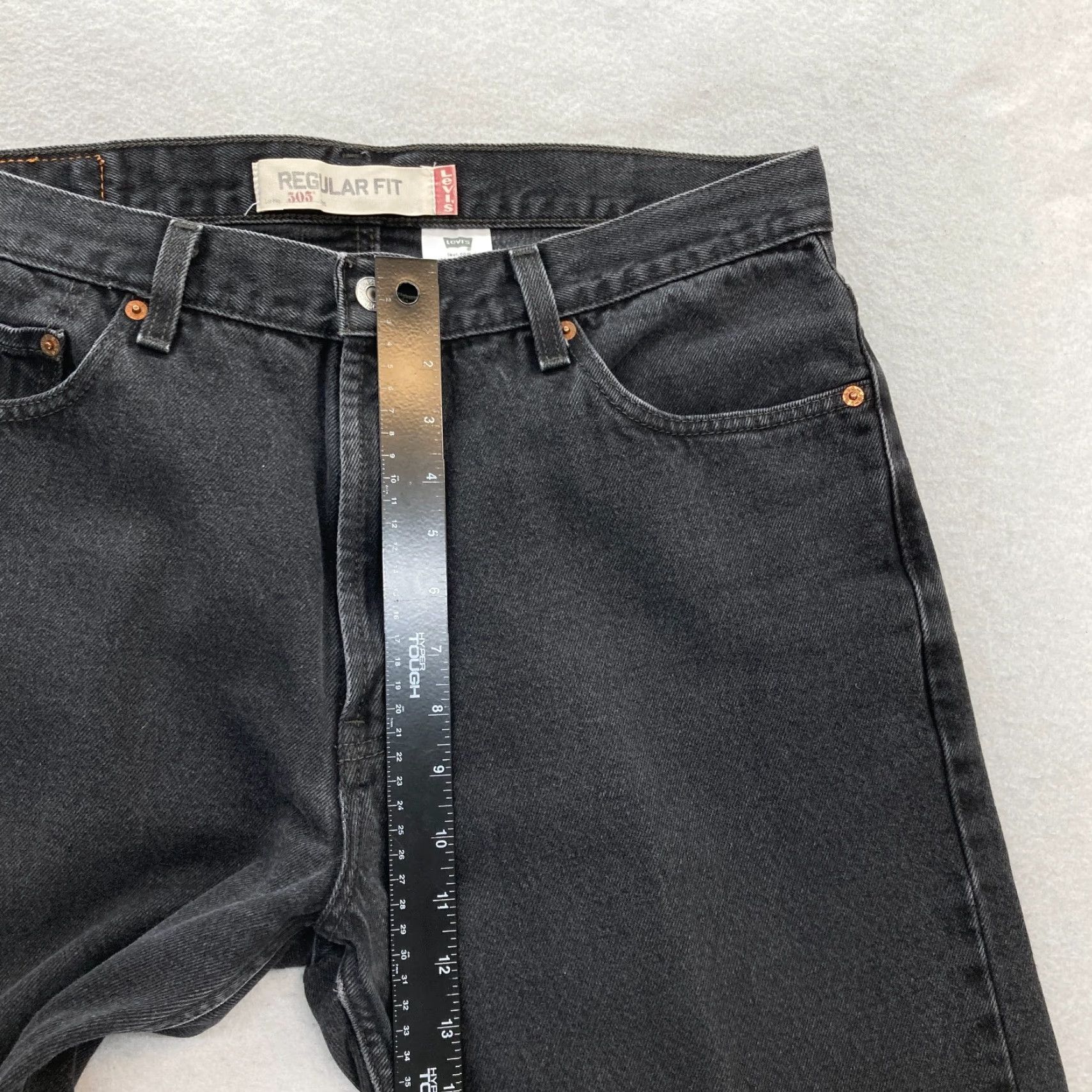 Levi's VINTAGE Levi's 505 Jeans Mens 36x32 Regular Straight Black Denim Grunge 2004 Y2K Size US 36 / EU 52 - 7 Thumbnail