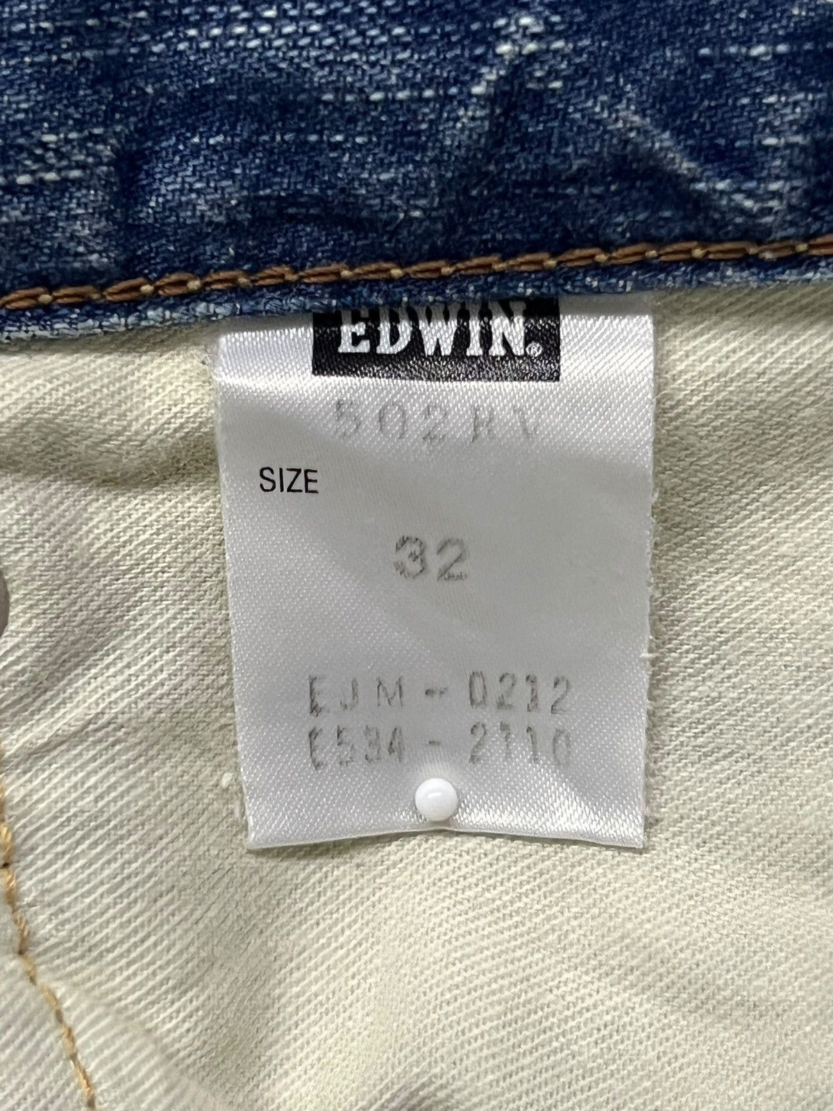 Edwin Vintage Edwin 502 RV - Faded Light Blue Wash, Distressed Size US 35 - 13 Thumbnail
