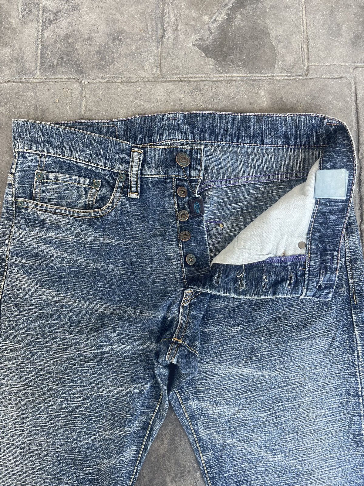 Japanese Brand JAPAN MADE Ku Denim Melt Into The Universe Lot 515654 Size US 30 / EU 46 - 3 Thumbnail