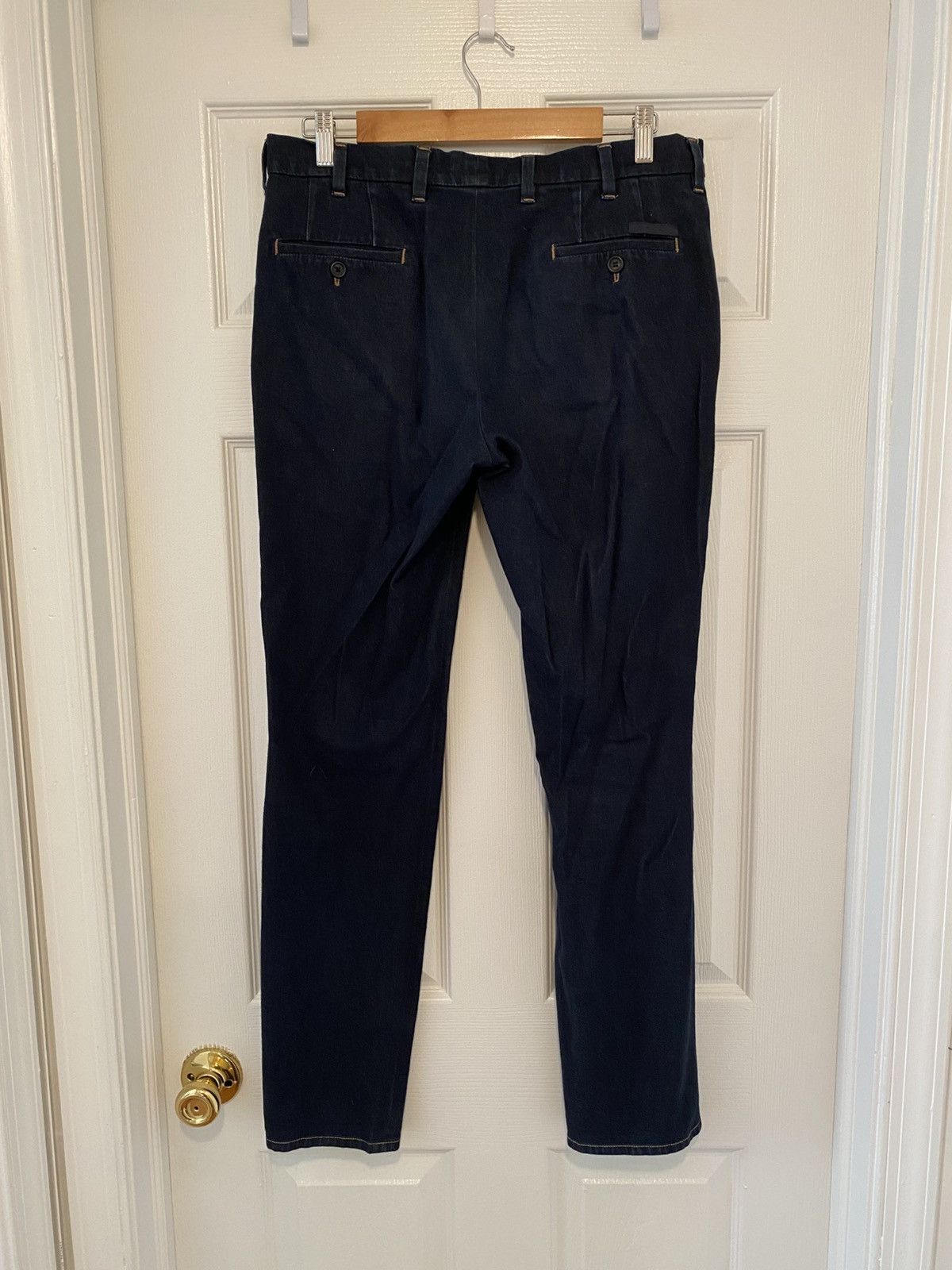 Prada 11ss stretch indigo denim slim trousers Size US 31 - 4 Thumbnail