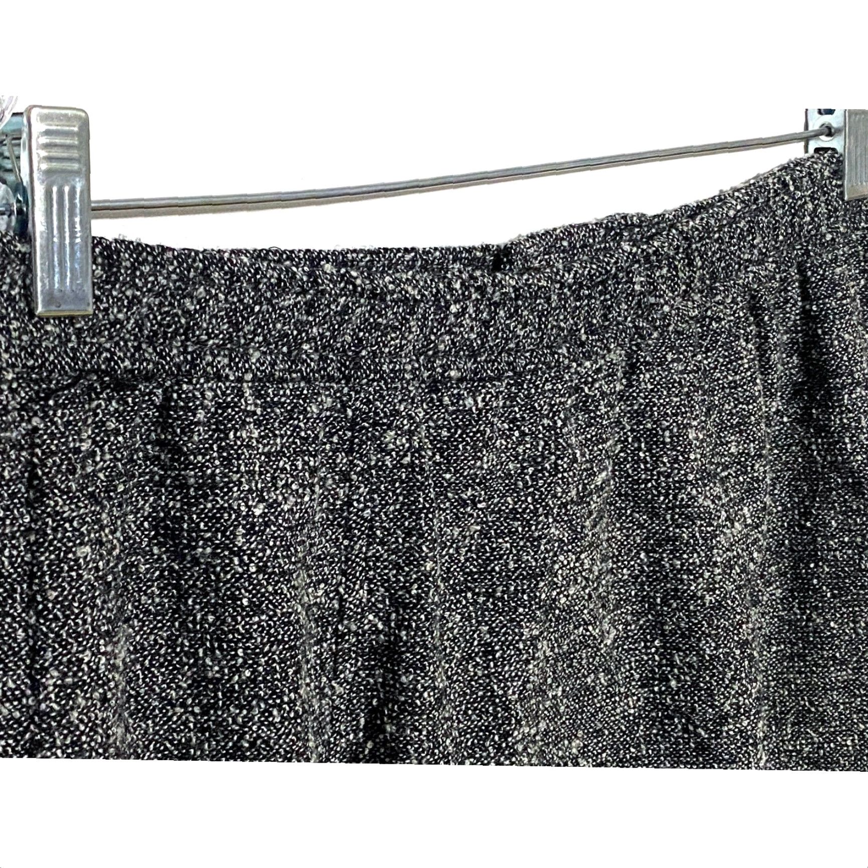 Vintage Mimi Maternity Wool Blend A-Line Skirt M Black Workwear Career Business Knee Length Stretch Lined Tweed Polyester Spandex Wool Polyester Spandex Mens? Size 32" / US 10 / IT 46 - 5 Thumbnail