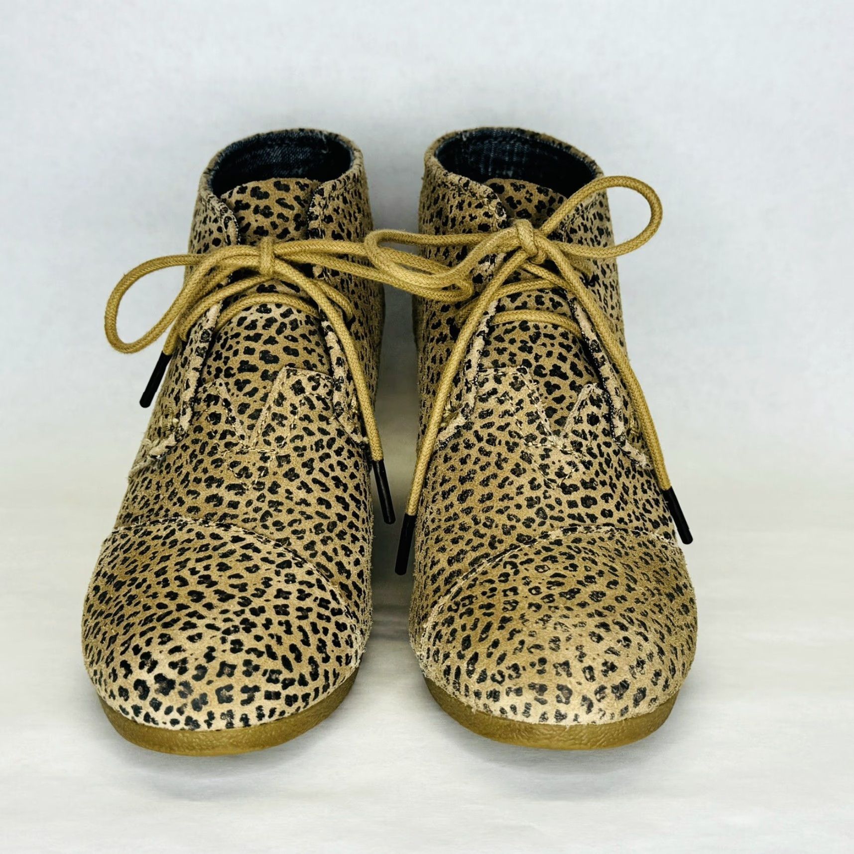 Toms TOMS Women’s Wedge Ankle Bootie Desert Leopard Animal Print Tie US Size 6.5 Boots Size US 5 / IT 35 - 4 Thumbnail