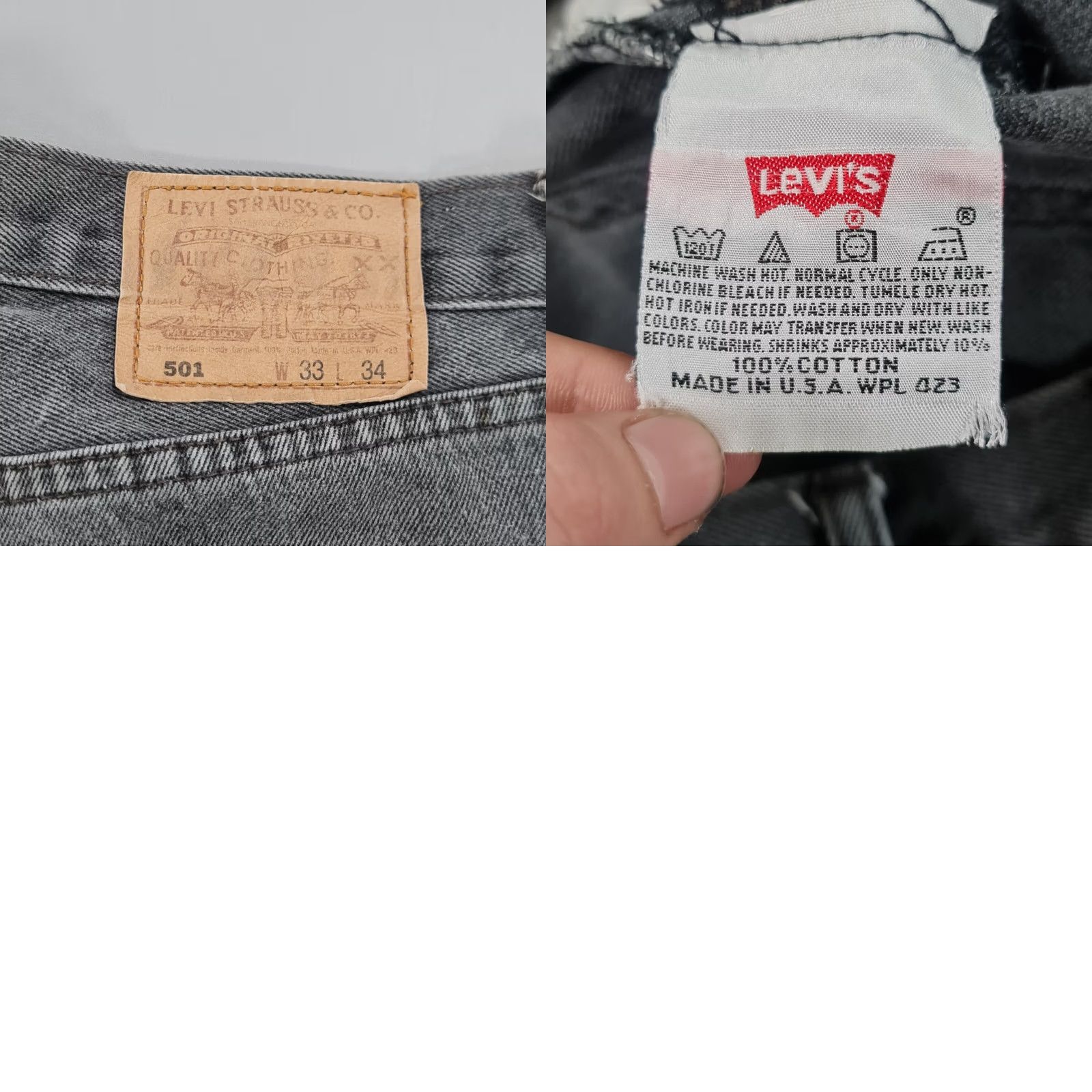 Levi's VINTAGE Levi's 501 Jeans Mens Grey W32 L30 Distressed 90s Made in USA Jeans Size US 32 / EU 48 - 10 Thumbnail