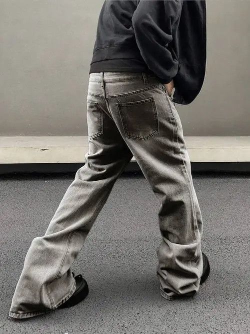 Jean Stacked Denim Jeans Drip Hip Hop Size US 32 / EU 48 - 3 Thumbnail