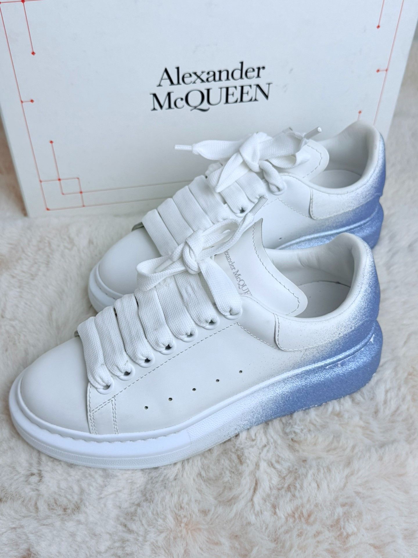 Alexander McQueen Alexander McQueen Tie-Dye Gradient Multi Lowtop Sneakers ... Size US 5.5 / IT 35.5 - 1 Thumbnail