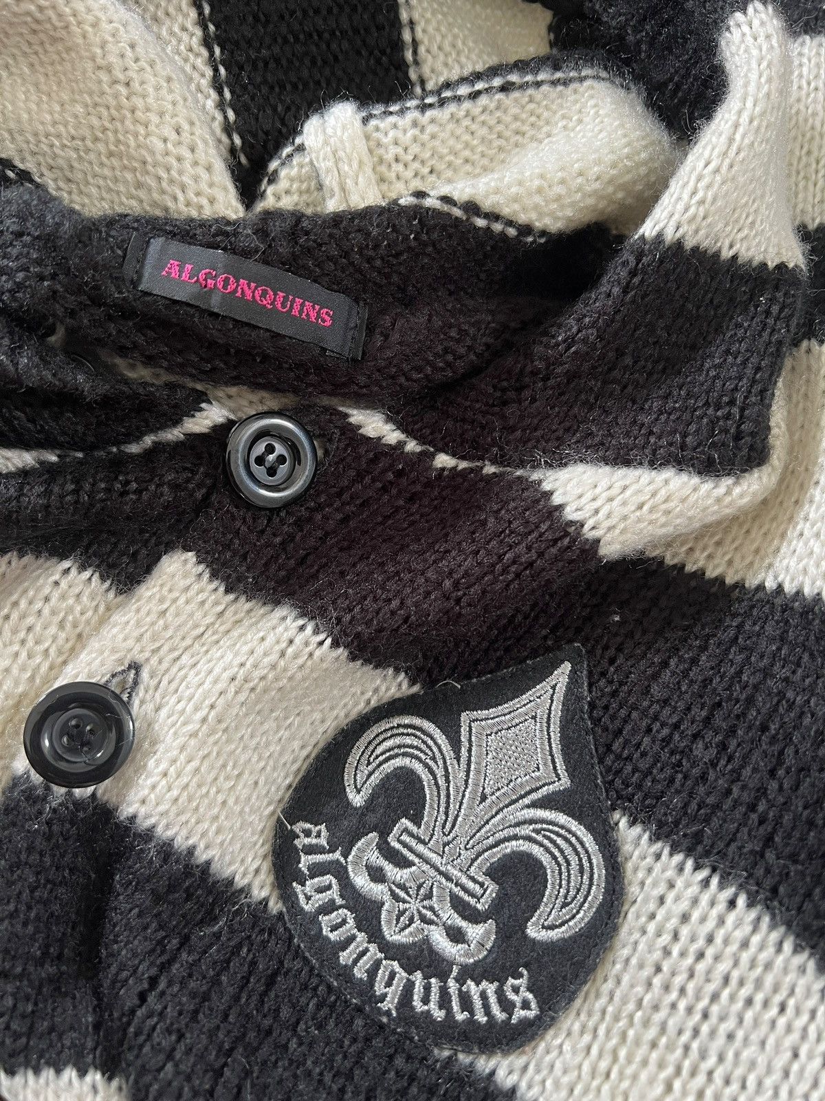 Algonquins Algonquins 🇯🇵 Border Stripes Button Knit Sweater Size L / US 10 / IT 46 - 9 Thumbnail