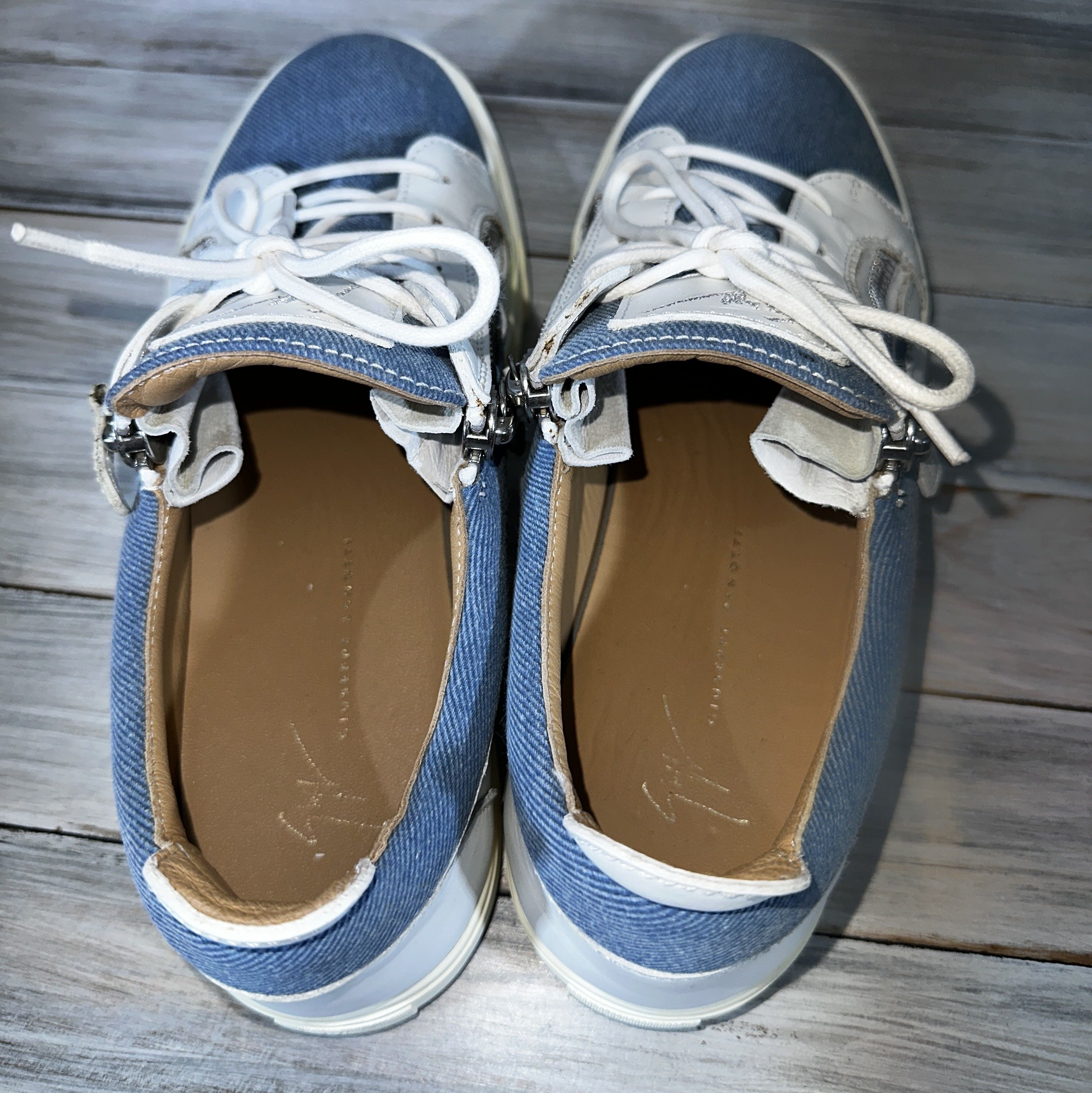 Giuseppe Zanotti Giuseppe Zanotti FRANKIE Denim Low-Top Sneakers MadeInItaly Size US 9 / EU 42 - 10 Thumbnail