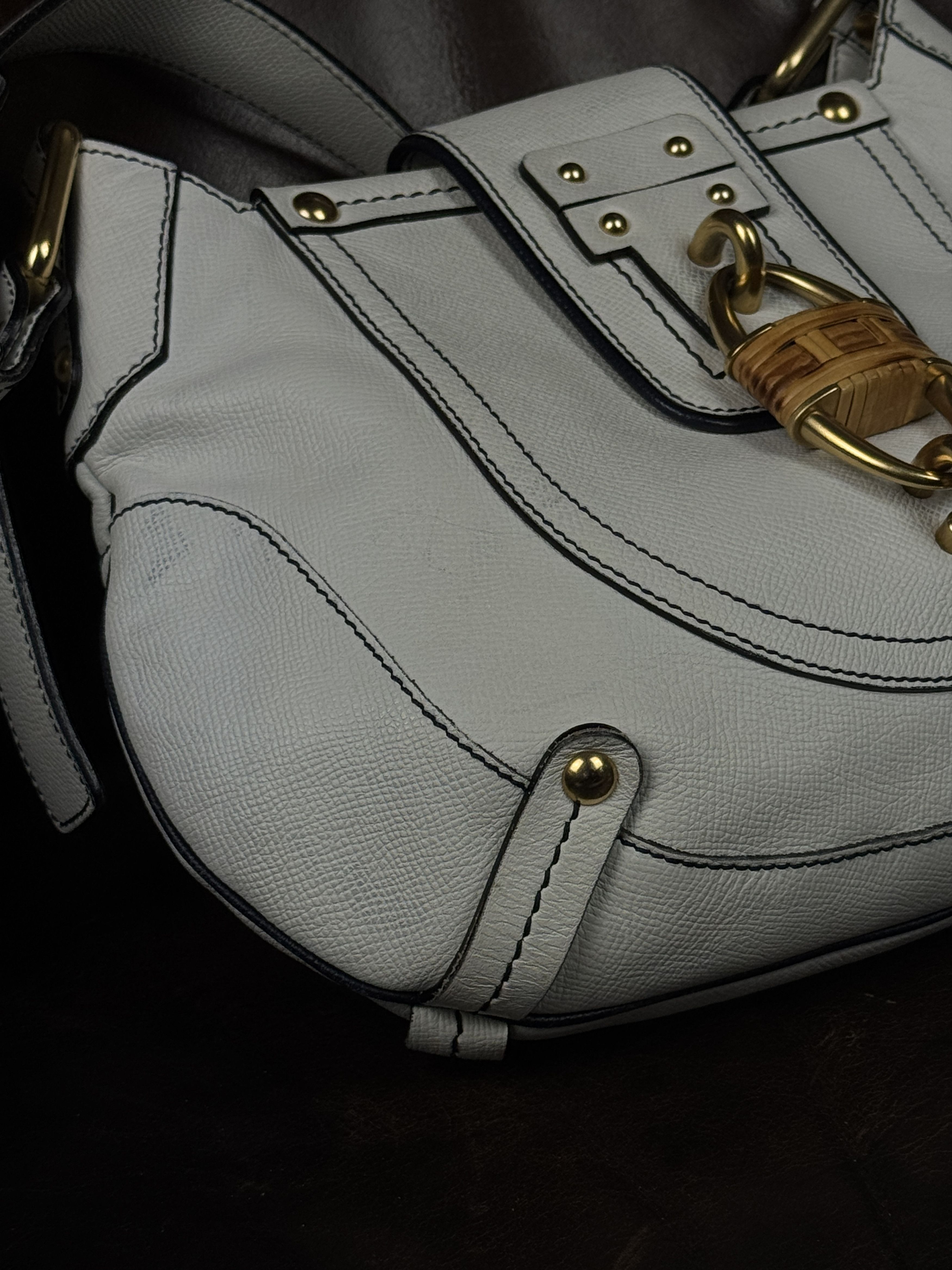 Salvatore Ferragamo Beautiful Vintage White Leather Salvatore Ferragamo Bag Size ONE SIZE - 6 Thumbnail