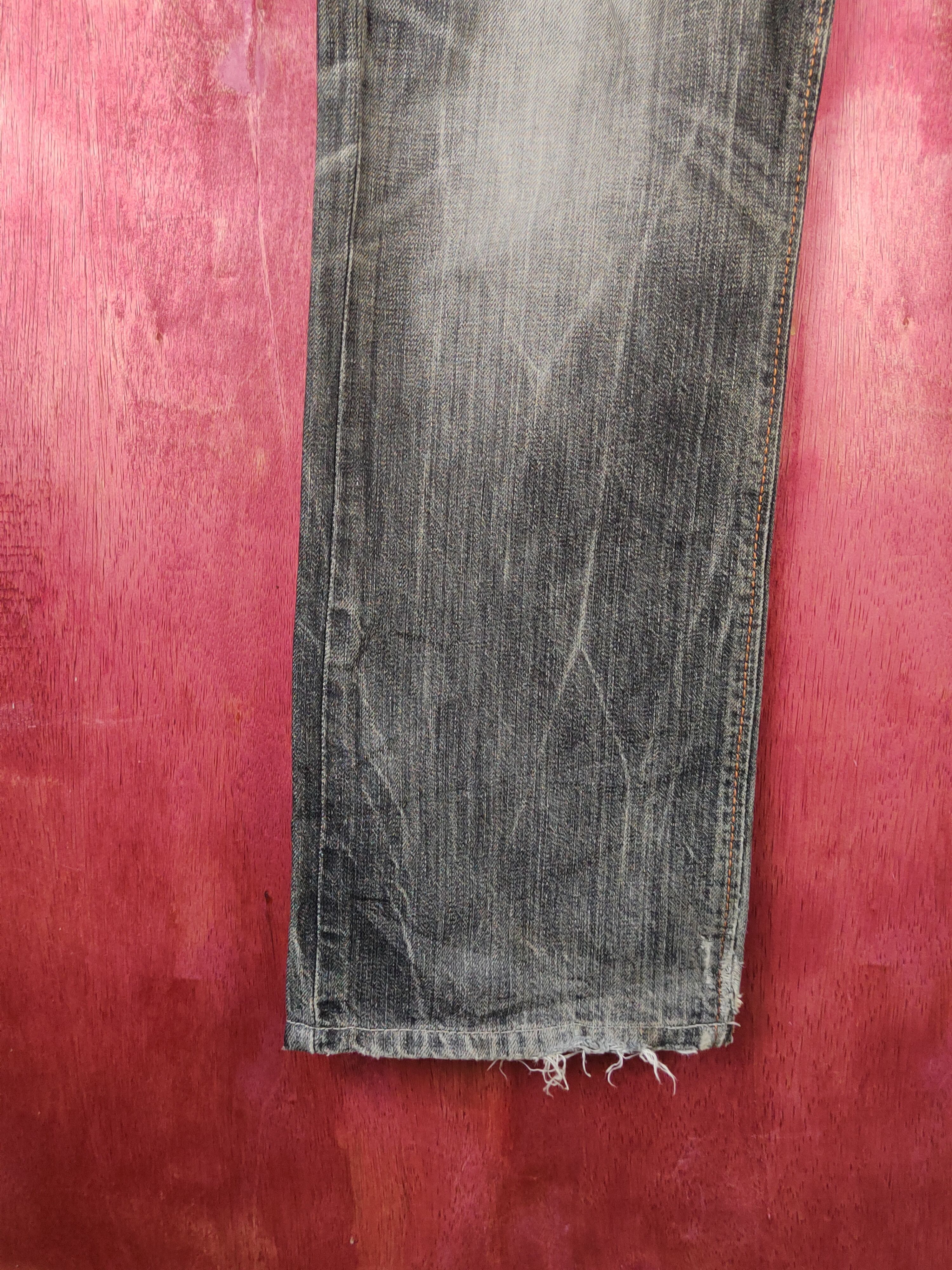 Edwin Edwin Black Faded Distressed Ripped Jeans #S1630 Size US 33 - 4 Thumbnail