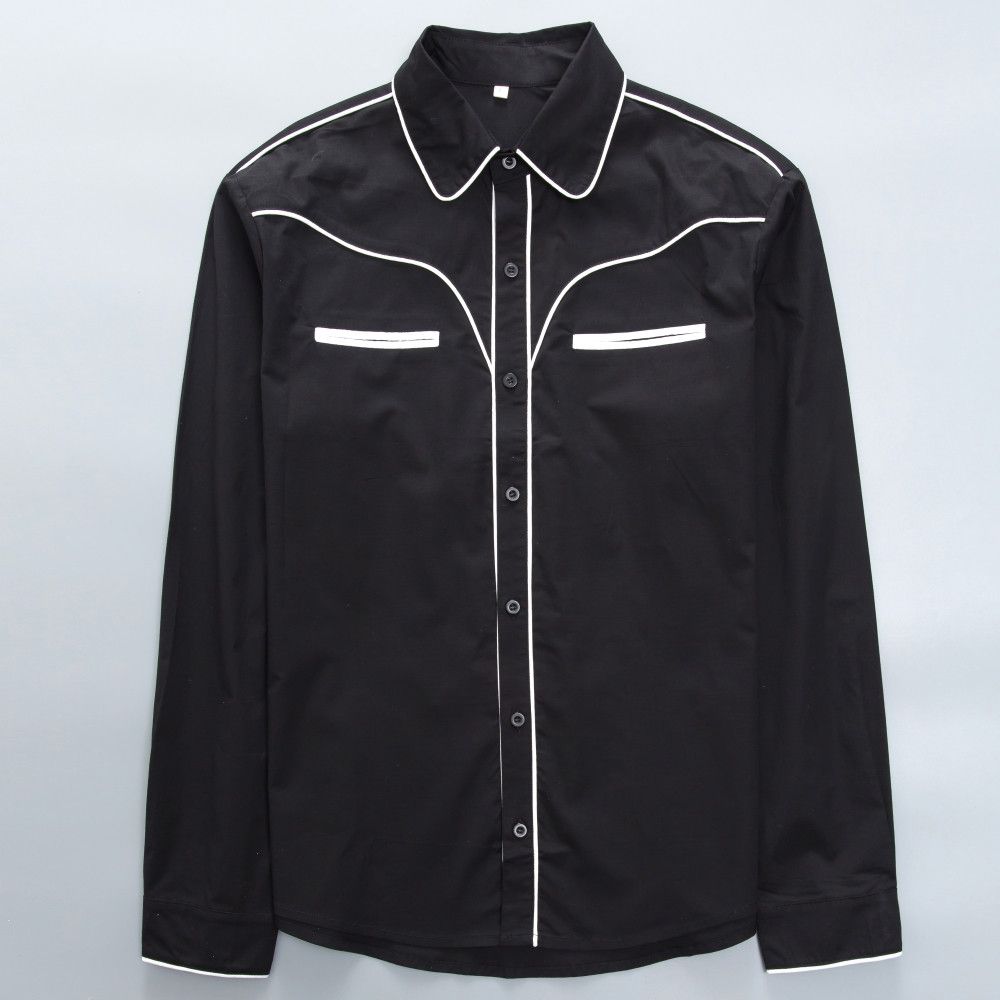 Other Long Sleeves Casual Shirts For Men Black Size US XL / EU 56 / 4 - 1 Thumbnail