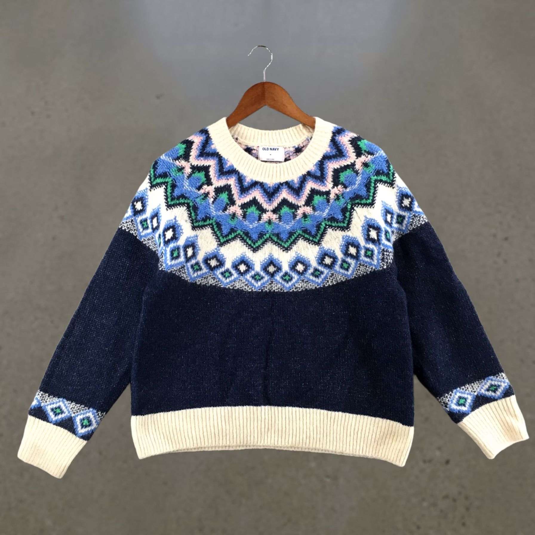 Old Navy Old Navy Multicolor Fair Isle Sweater Mens M Knitted Crew Neck Pullover Casual Size US M / EU 48-50 / 2 - 1 Thumbnail