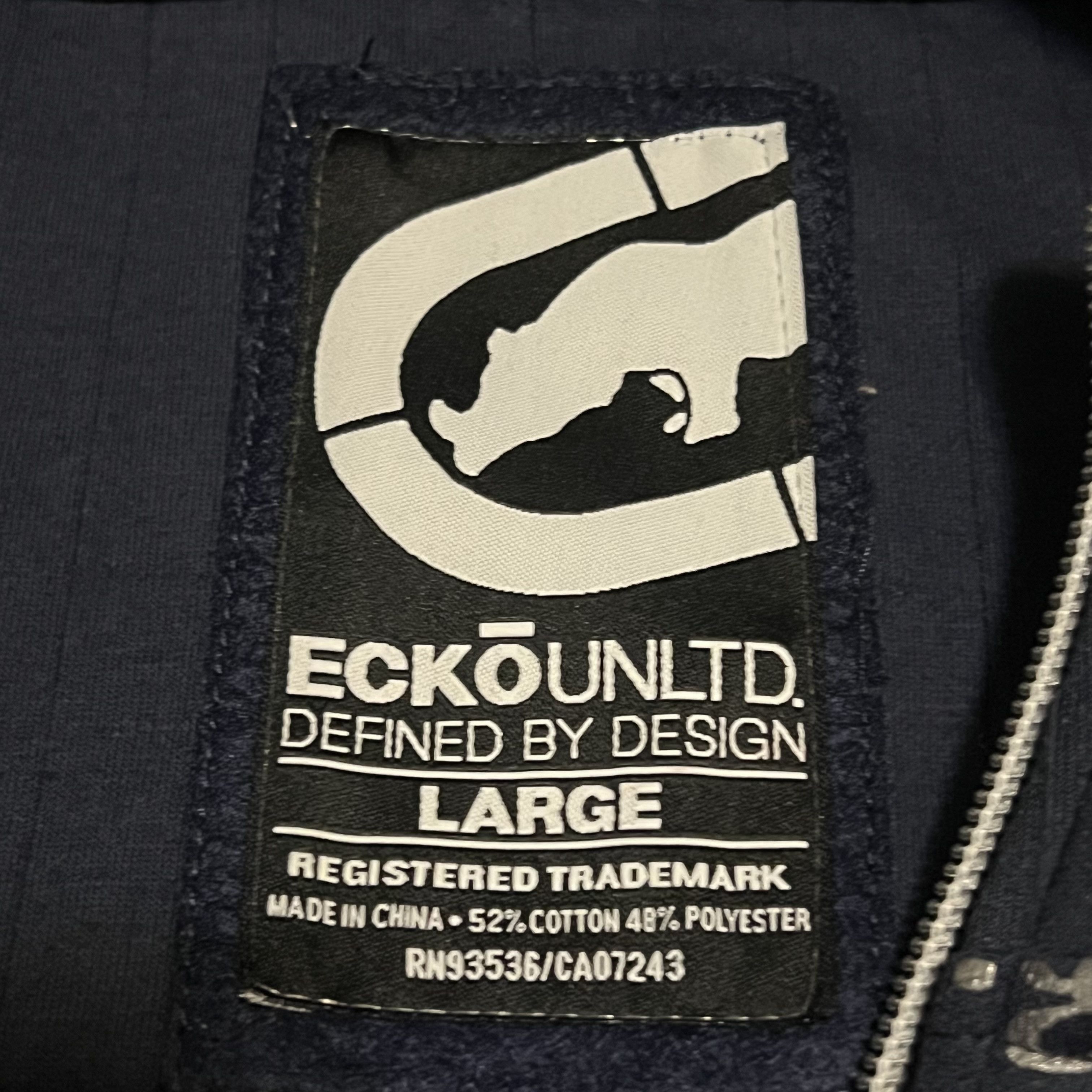 Ecko Unltd. Ecko Unltd Pinstripe Track Jacket Size Large Navy/Silver Y2K Size US L / EU 52-54 / 3 - 6 Thumbnail