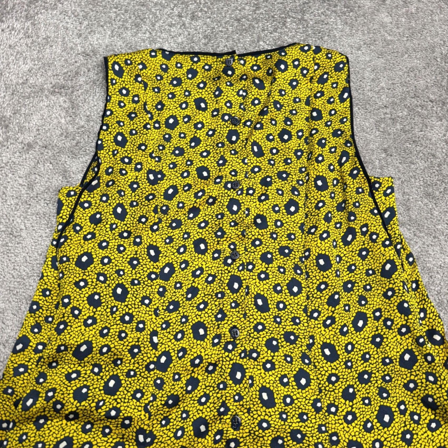 Zara Zara Basic Animal Print Sleeveless Shift Dress Womens Large Yellow Pockets Casual Size L / US 10 / IT 46 - 3 Thumbnail