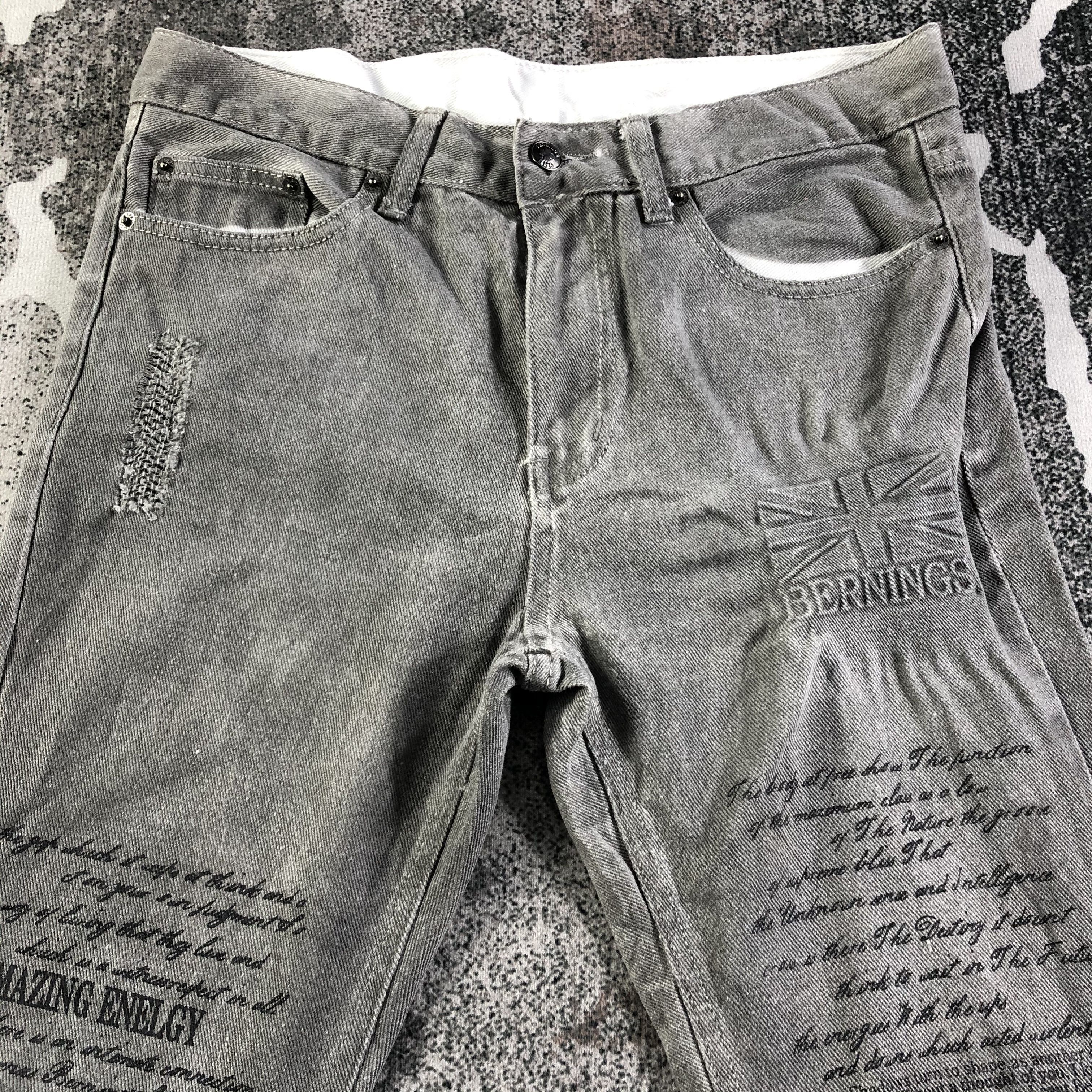 Japanese Brand Japanese Brand Bernings Sho Jeans Faded Gray Denim Size US 32 / EU 48 - 3 Thumbnail