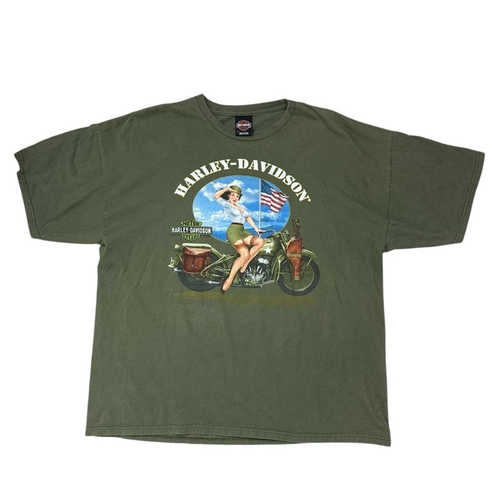 Harley Davidson Harley-Davidson Motorcycle St Augustine Green T-shirt 2XL Size US XXL / EU 58 / 5 - 1 Thumbnail
