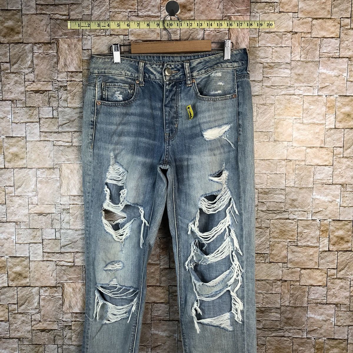 American Eagle Outfitters American Eagle Blue Distressed Denim Pants #A1006 Size 28" / US 6 / IT 42 - 2 Thumbnail