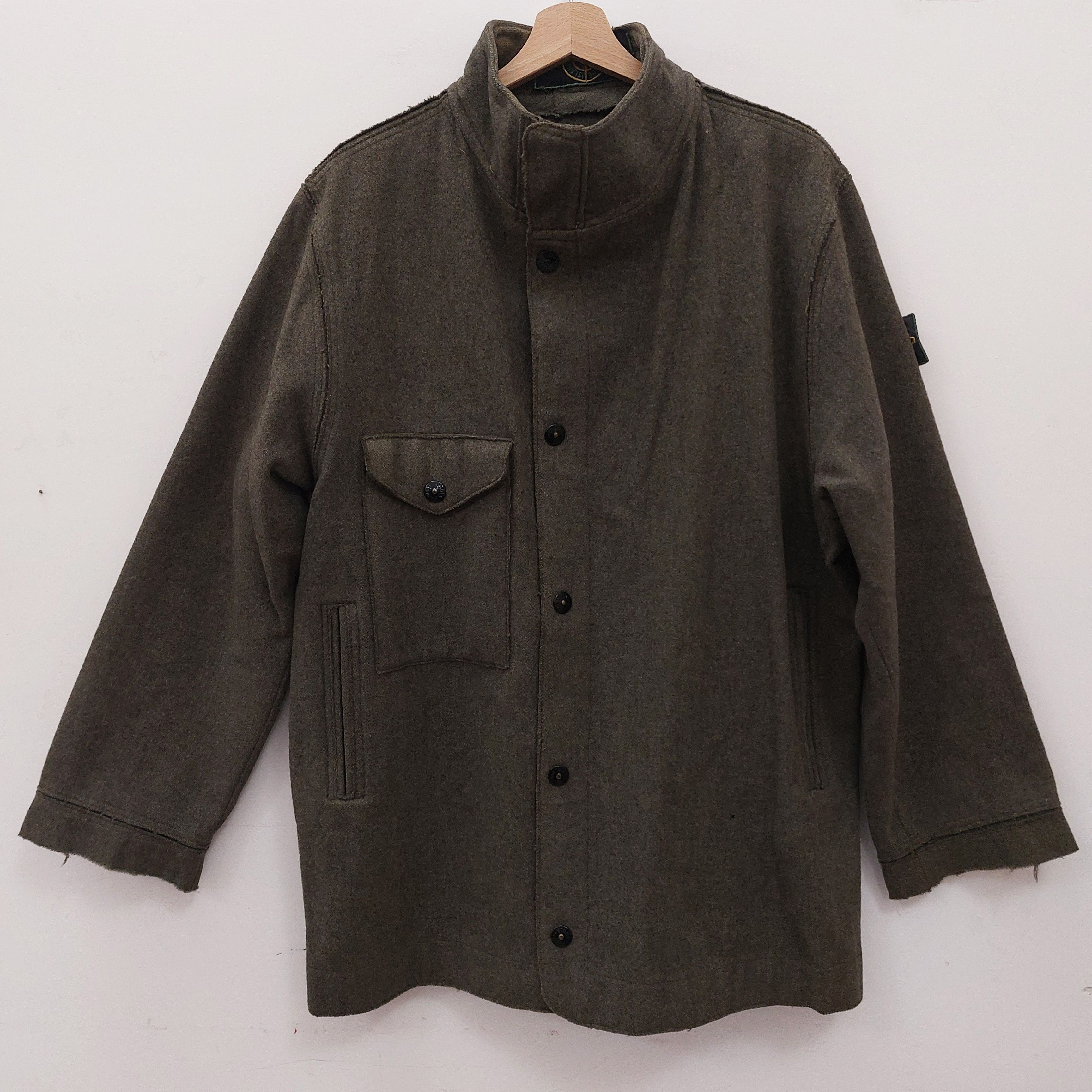 Stone Island Stone Island vintage green wool jacket green badge XL Size US XL / EU 56 / 4 - 1 Thumbnail