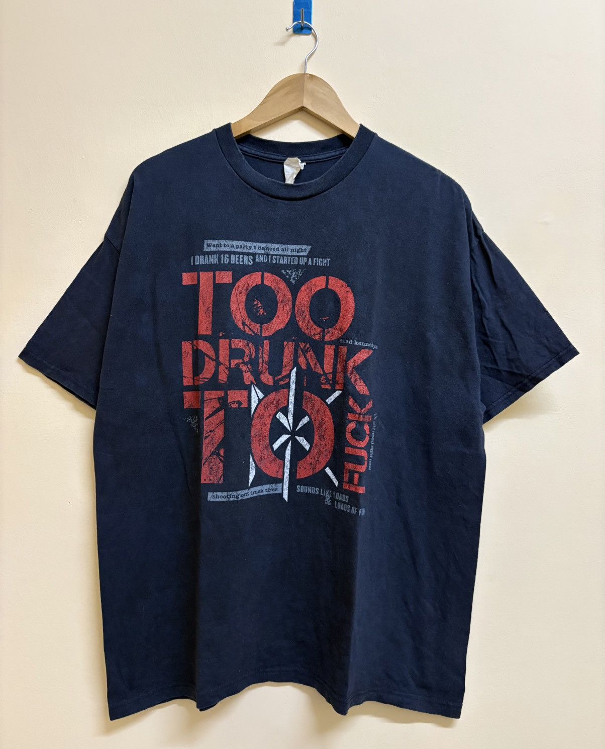 Band Tees Vintage Dead Kennedys Punk Band Too Drunk To Fuck Tee Size US XL / EU 56 / 4 - 1 Thumbnail