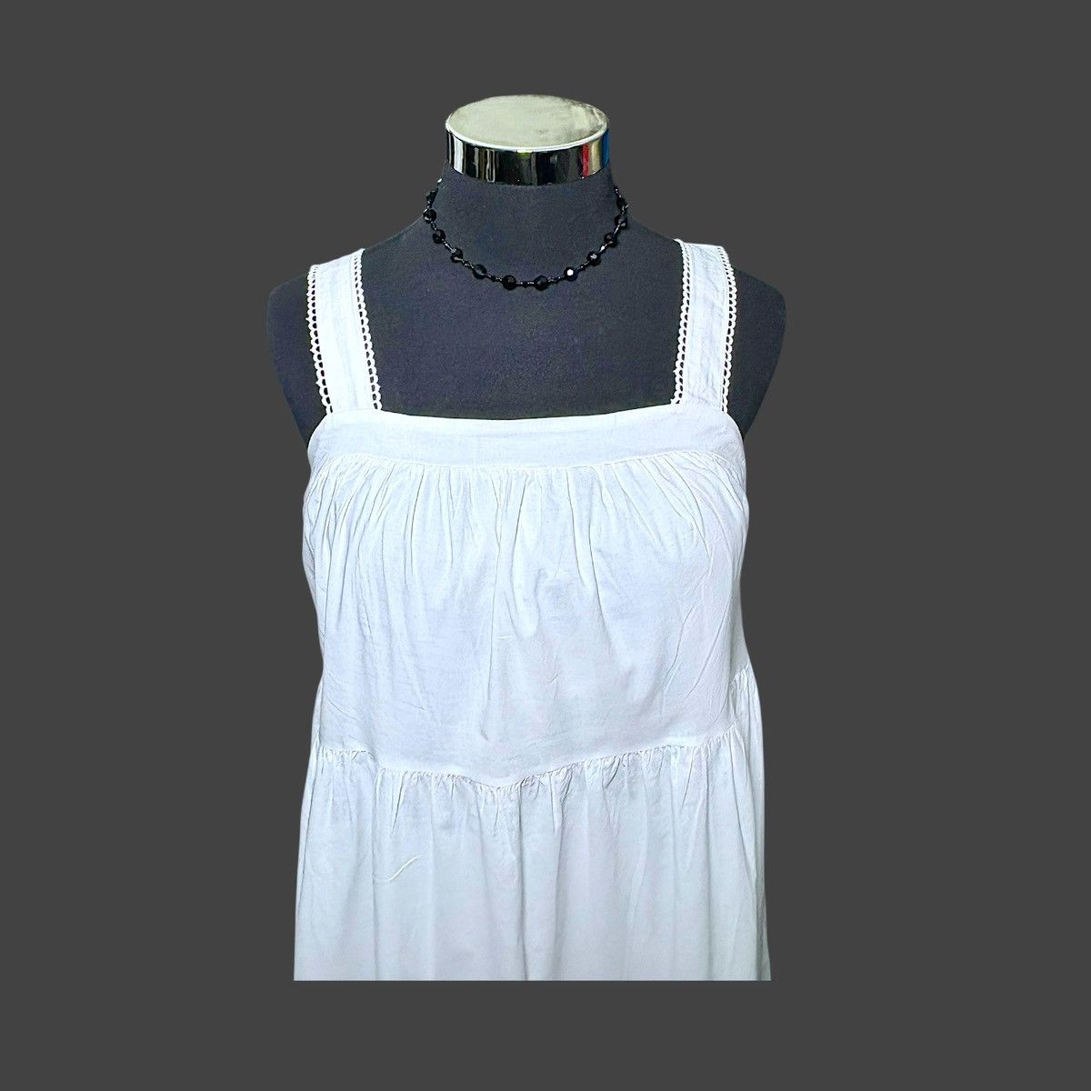 Other Ella by Rafaella Women’s White Tiered Midi Dress Sz Large Size L / US 10 / IT 46 - 10 Thumbnail