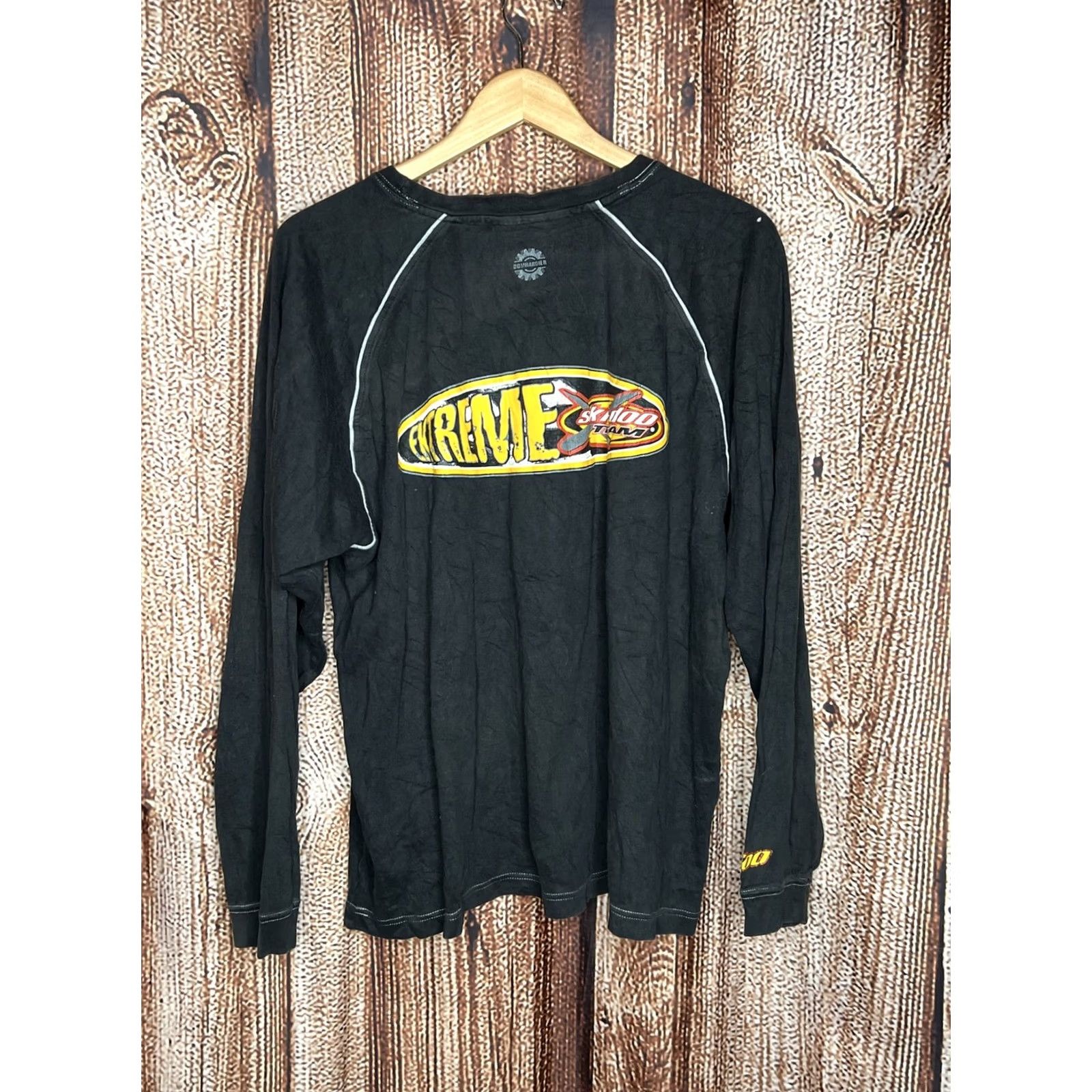 Vintage Ski-Doo Bombardier Black T-Shirt Shirt Mens L Long Sleeve Size US L / EU 52-54 / 3 - 3 Thumbnail