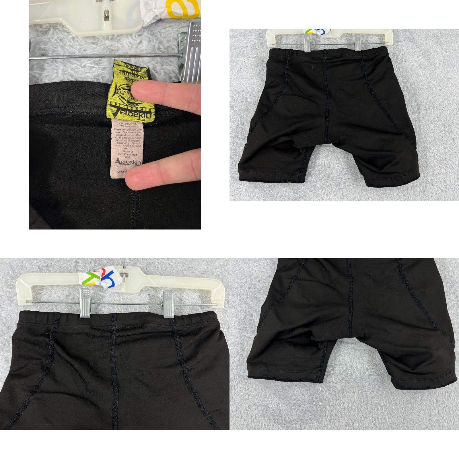 Vintage Aeroskin Bottom Jammer Men L Black Polyester Spandex Swim Short Competition Lifeguard Training Water Polo Reading Read Size US 33 - 9 Thumbnail