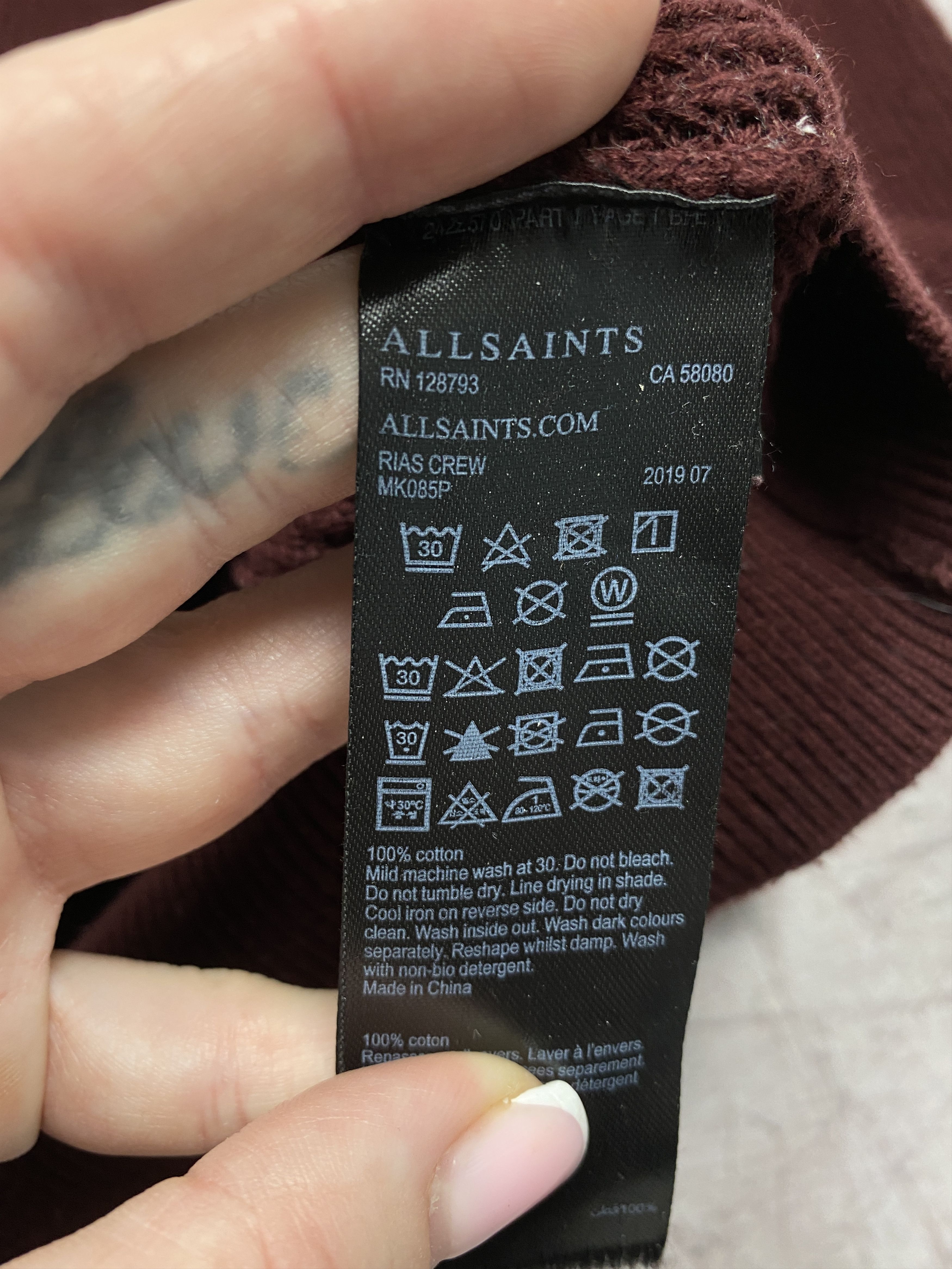 Allsaints Allsaint Vintage Mens Rias Crew Neck Knit Sweater Size US M / EU 48-50 / 2 - 5 Thumbnail