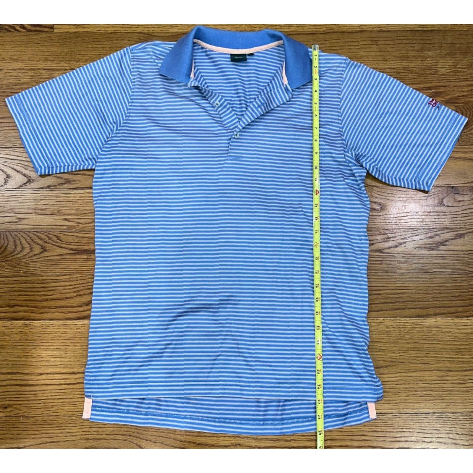 Vintage VINTAGE Fairway & Greene Polo Shirt Men's Size M Short Sleeve Striped Blue Pink Golf Casual Size US M / EU 48-50 / 2 - 6 Thumbnail