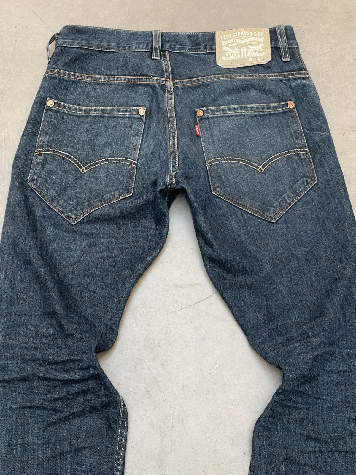 Levi's Title: Levis 514 Dark Wash Denim Jeans W34 Heritage Fade Size US 34 / EU 50 - 12 Thumbnail