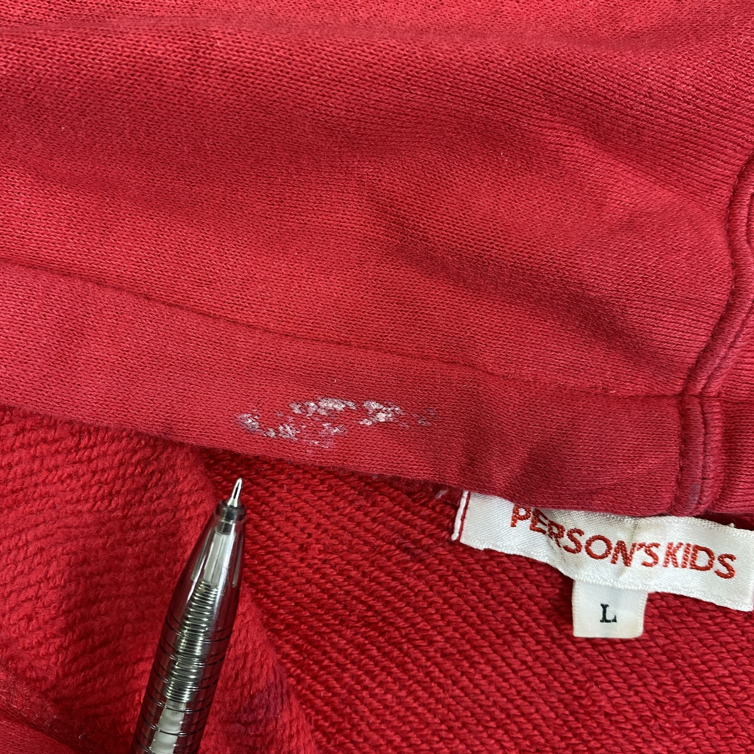 Japanese Brand Vintage Person's Kids Red Hoodie -SW151 Size US L / EU 52-54 / 3 - 19 Thumbnail