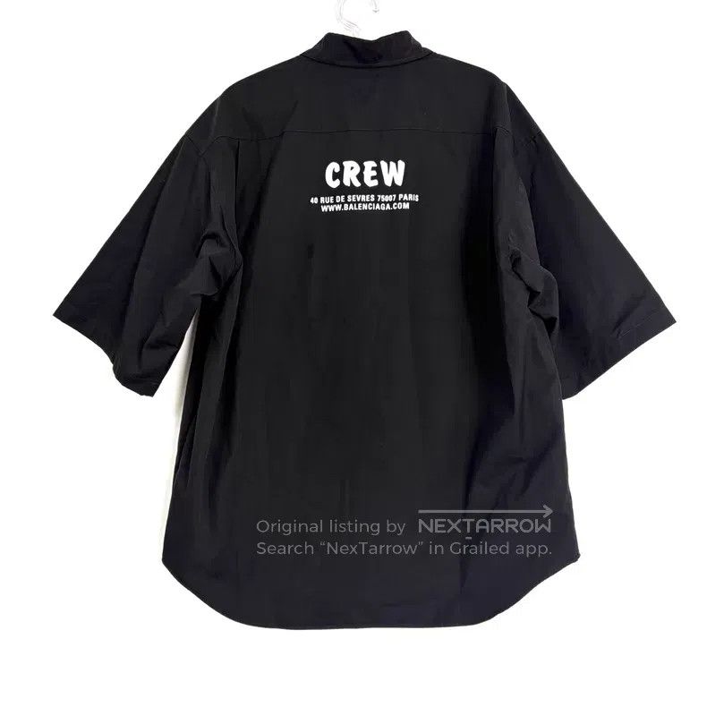 Balenciaga Balenciaga Black Letter Short Sleeve Shirt Size XS / US 0-2 / IT 36-38 - 2 Thumbnail