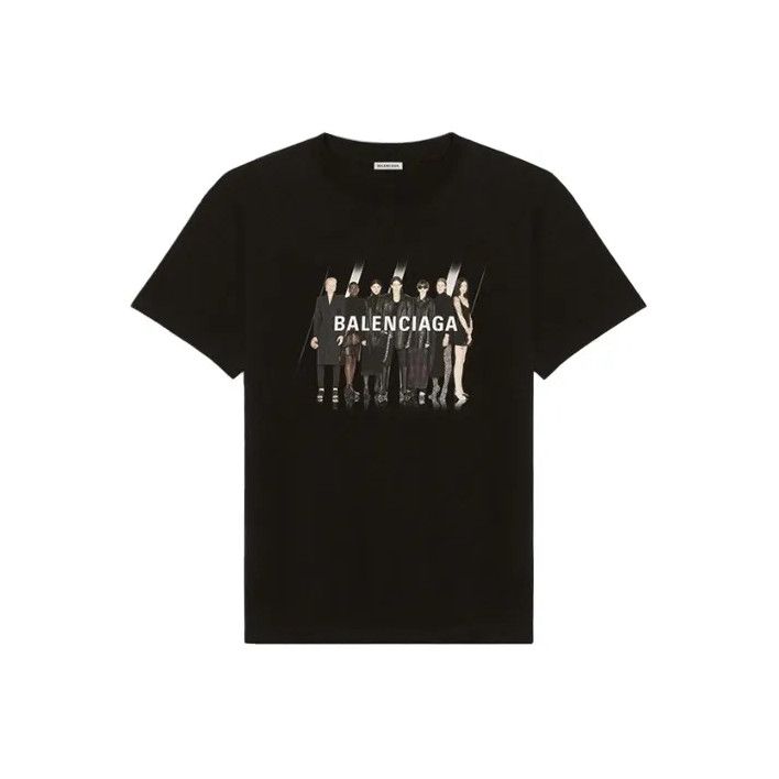 Balenciaga Balenciaga Vintage Logo Print Black Short Sleeve T-Shirt Size US M / EU 48-50 / 2 - 1 Thumbnail