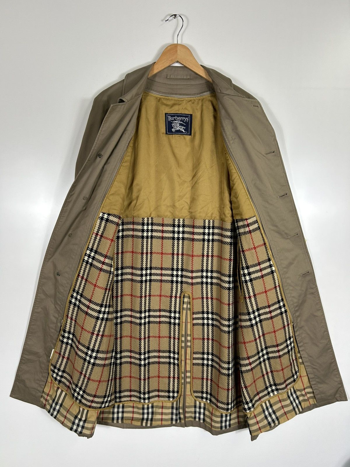 Burberry × Burberry Prorsum 🔥Burberry Button Nova Check Long Coat Jacket Size US M / EU 48-50 / 2 - 1 Thumbnail