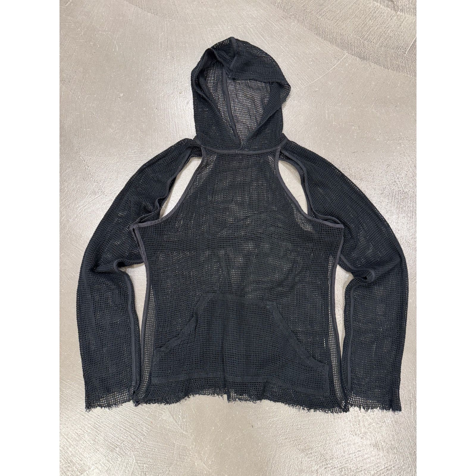 Raf Simons S/S 2003 Raf Simons mesh cutout hoodie Size US M / EU 48-50 / 2 - 2 Thumbnail