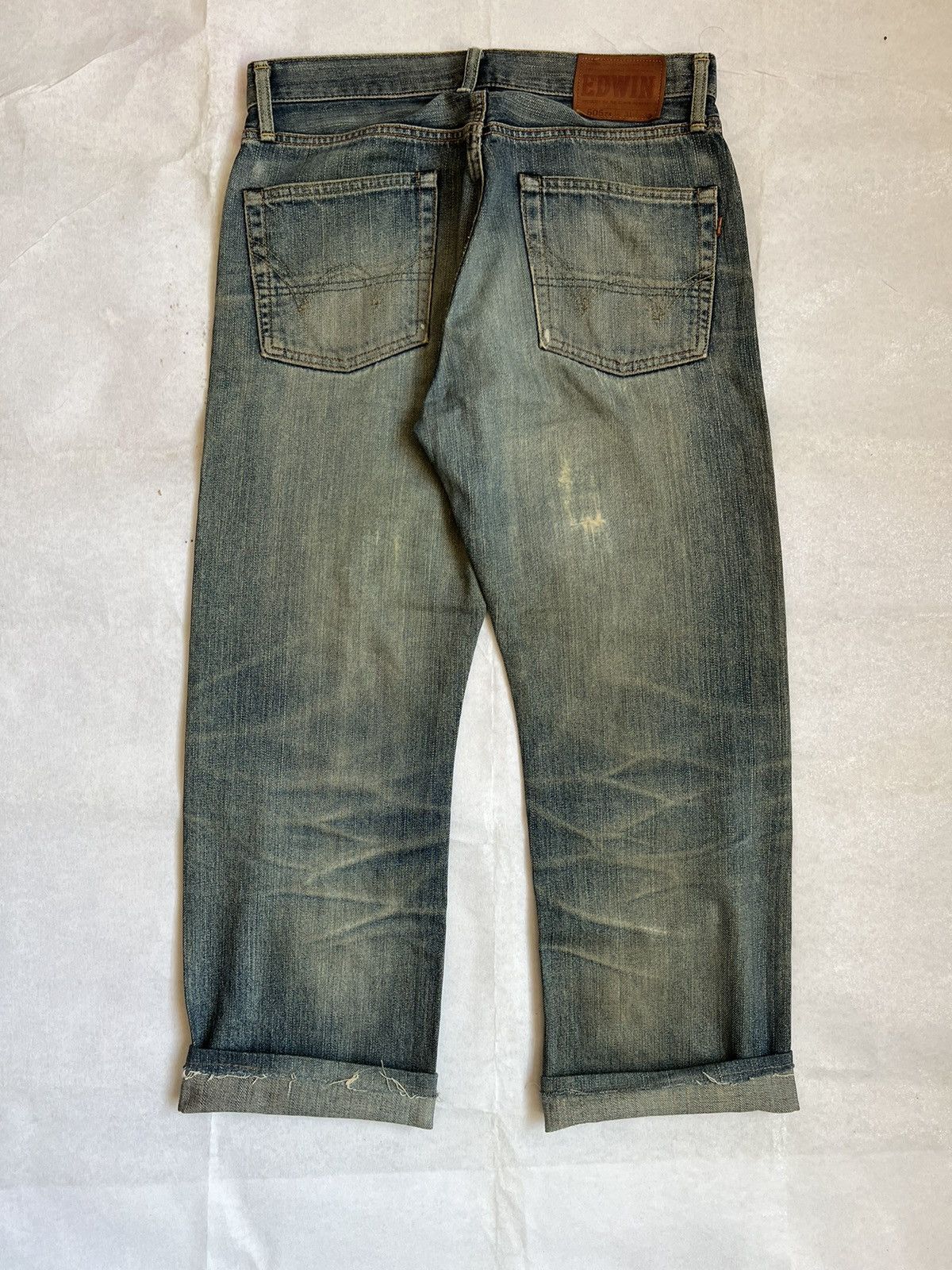 Edwin × Vintage Dirty Edwin 505zx Selvedge Distressed Denim Size US 32 / EU 48 - 3 Thumbnail