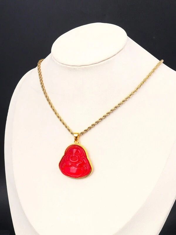 Jewelry x Vintage Pendant Y2K Necklace Chain in Gold, Men's