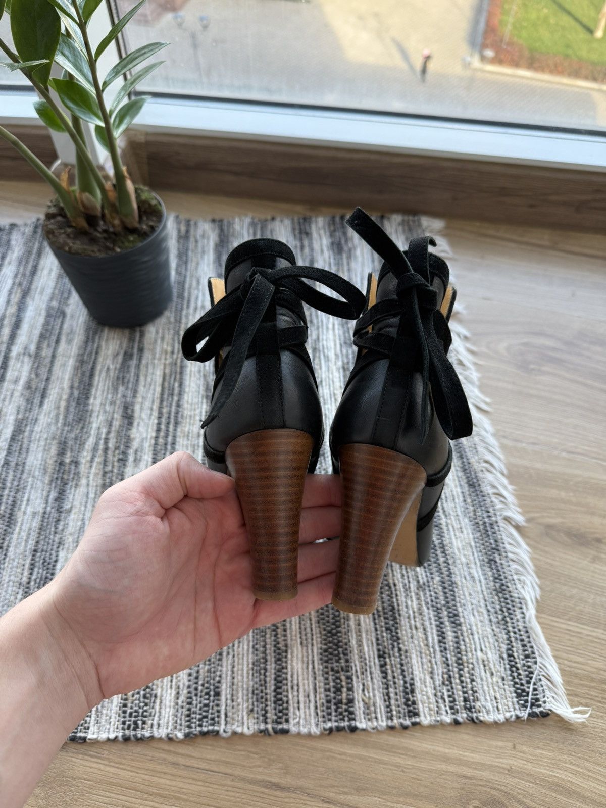 Sezane SEZANE BOOTS WOMENS SLIPON BLOCK HELL LEATHER BOOTIES CASUAL Size US 8 / IT 38 - 15 Thumbnail