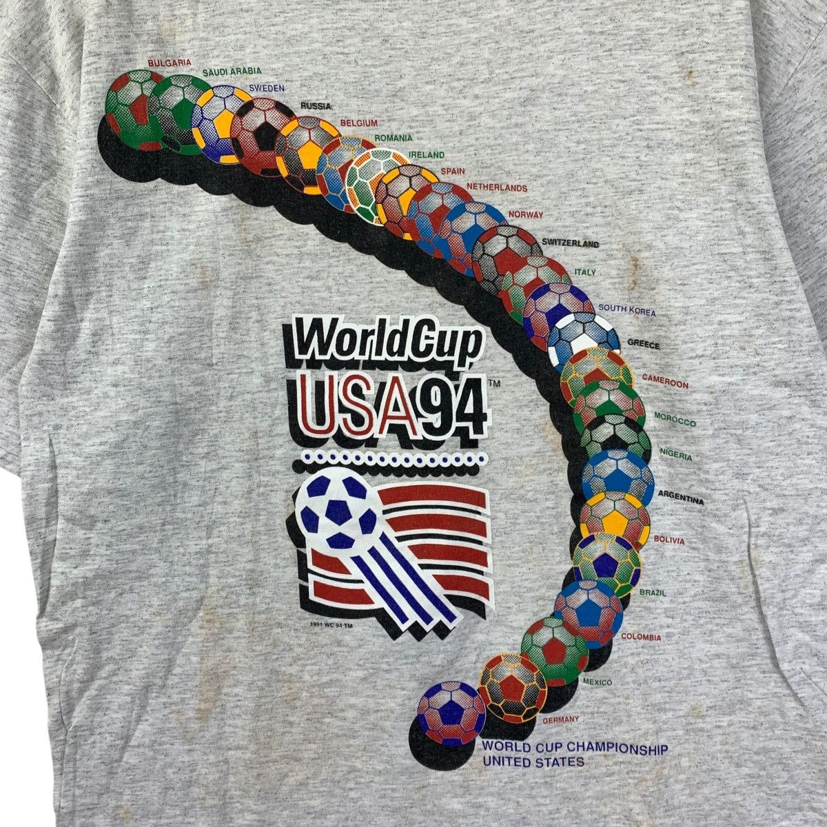 Vintage Vintage 1994 FIFA World Cup USA T-Shirt Size US L / EU 52-54 / 3 - 6 Thumbnail