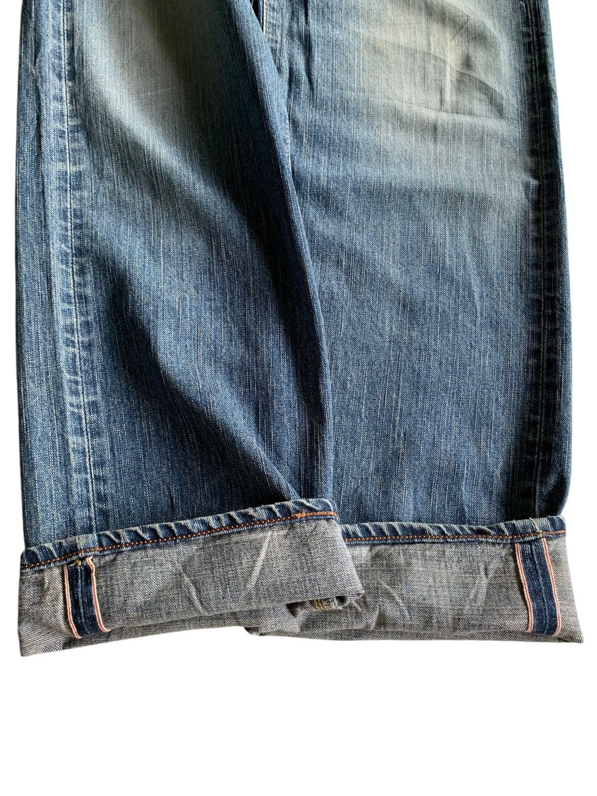 Kapital VINTAGE EDWIN 505ZX SELVEDGE FADED&RUSTY DISTRESSED DENIM Size US 34 / EU 50 - 7 Thumbnail