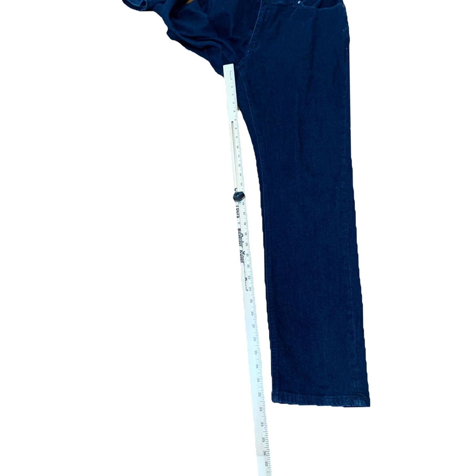 Vintage Barbell Jeans Dark Wash Slim Denim Blue 36 Men’s 12521 Regular Slim Straight Pockets Stretch Cotton Blend Barbell Size US 36 / EU 52 - 4 Thumbnail