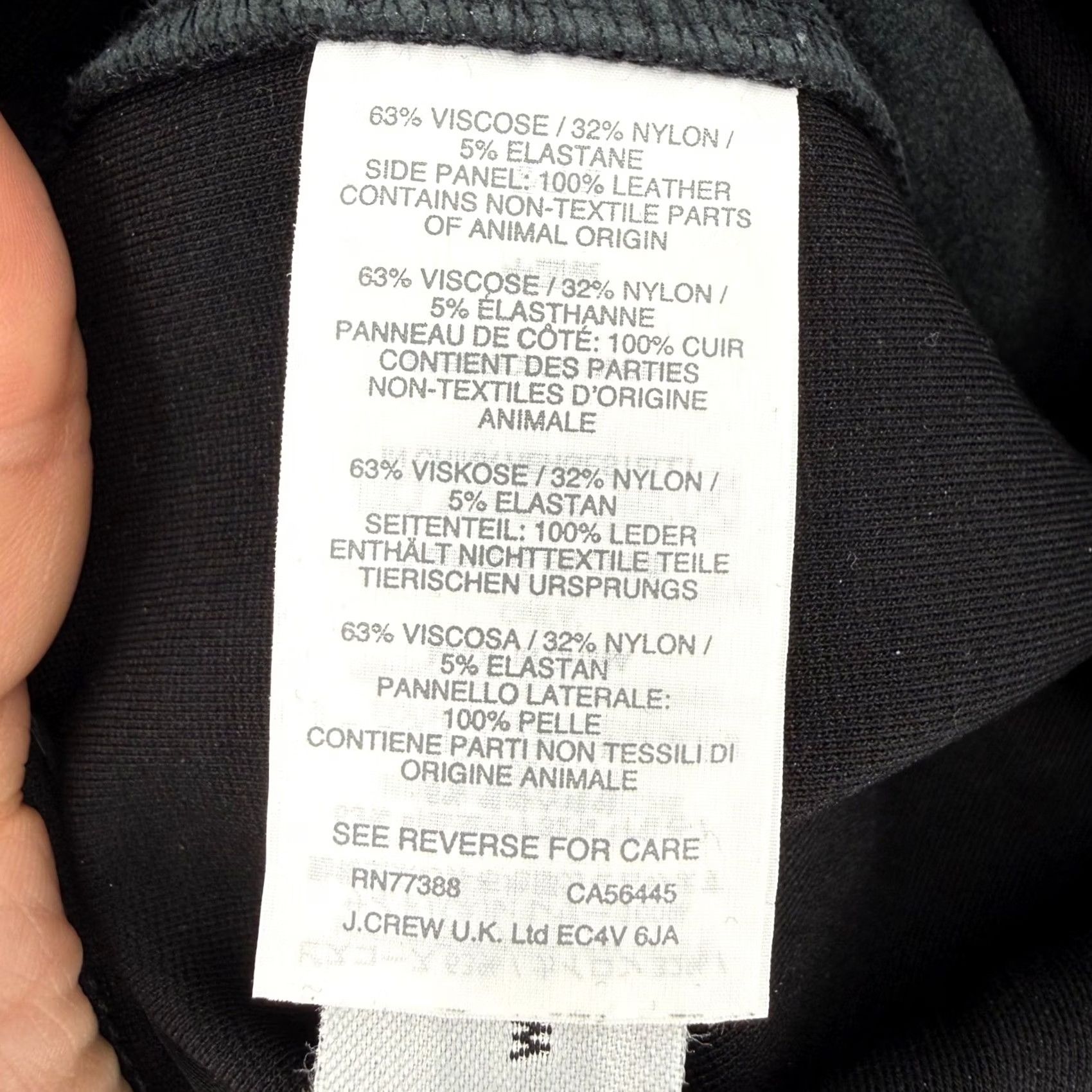 J.Crew J.Crew Pixie Black Leather Side Panel Ponte Knit Trousers Womens Size 4R Size 27" / US 4 / IT 40 - 7 Thumbnail