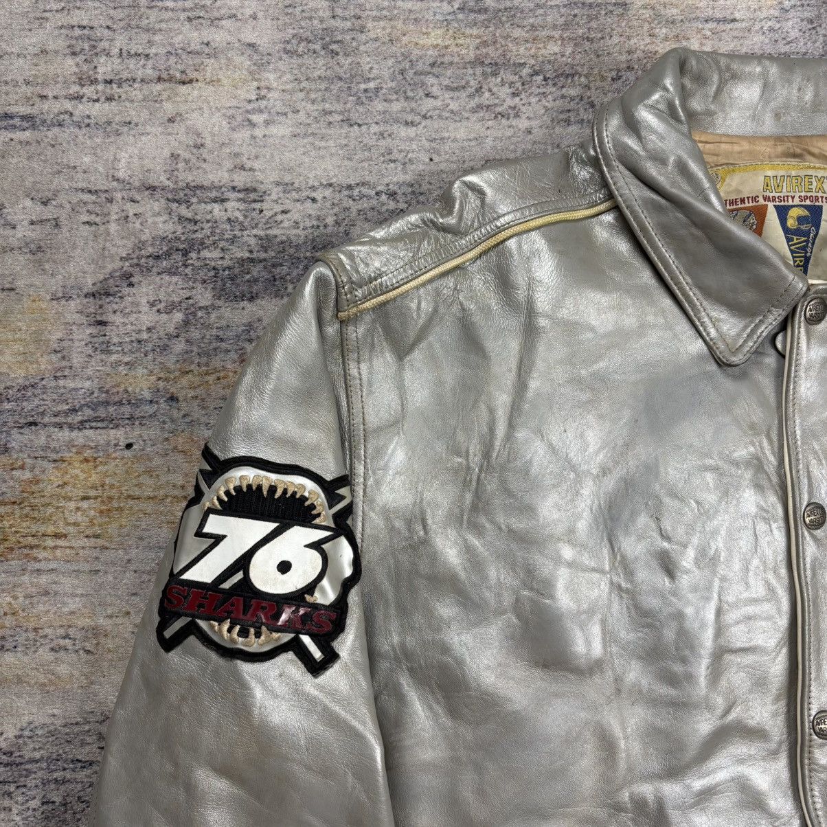 Avirex Vintage 90s Avirex west indies shark varsity leather jacket Size US XXL / EU 58 / 5 - 8 Thumbnail