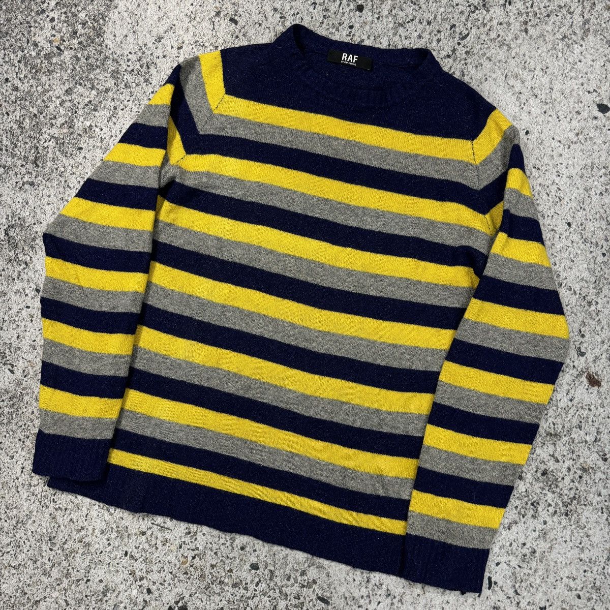 Raf by Raf Simons Raf by Raf Simons Striped Wool Sweater Size US XL / EU 56 / 4 - 13 Thumbnail