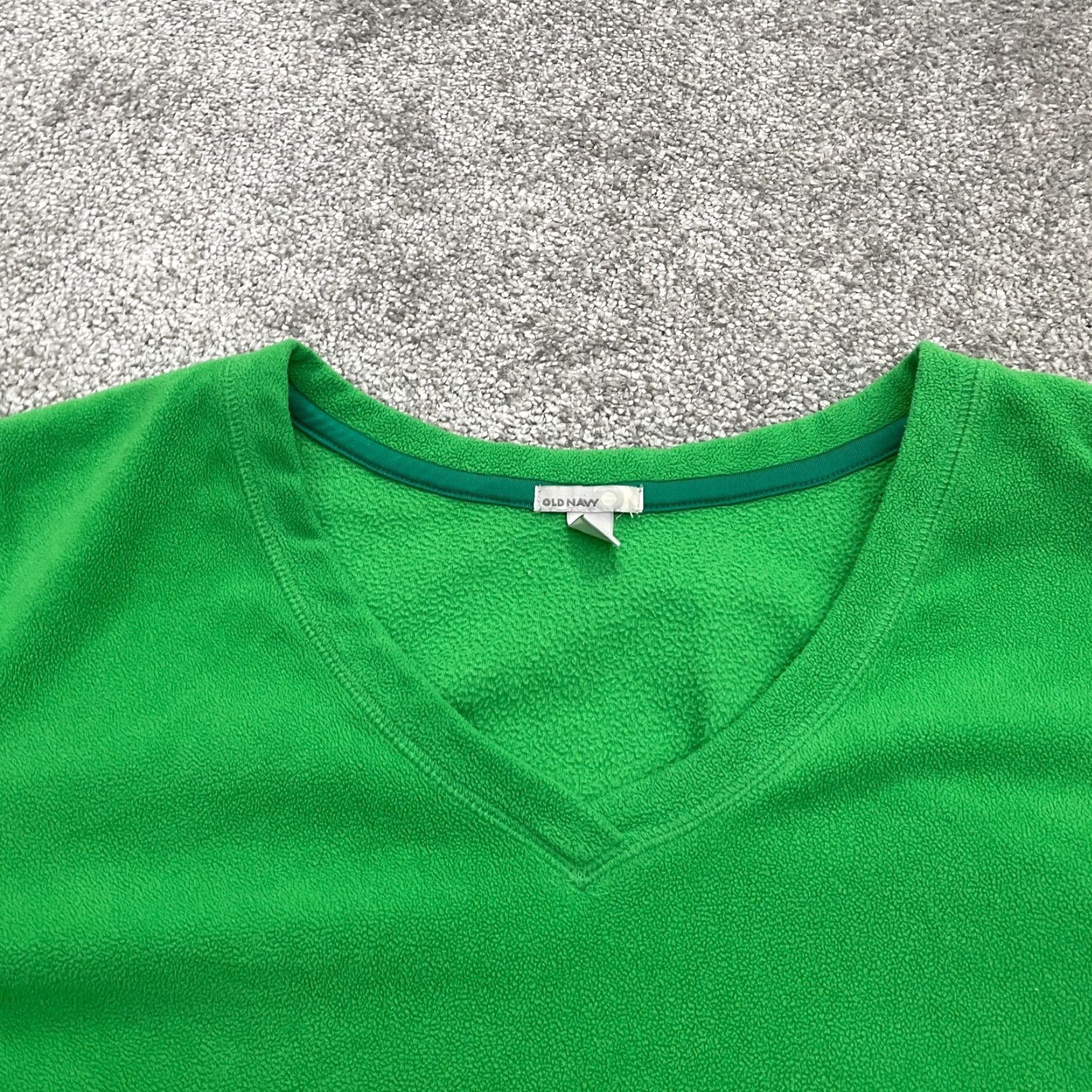 Old Navy Old Navy Sweatshirt Mens XL Apple Green V-Neck Fleece Pullover Casual Outdoor Size US XL / EU 56 / 4 - 3 Thumbnail