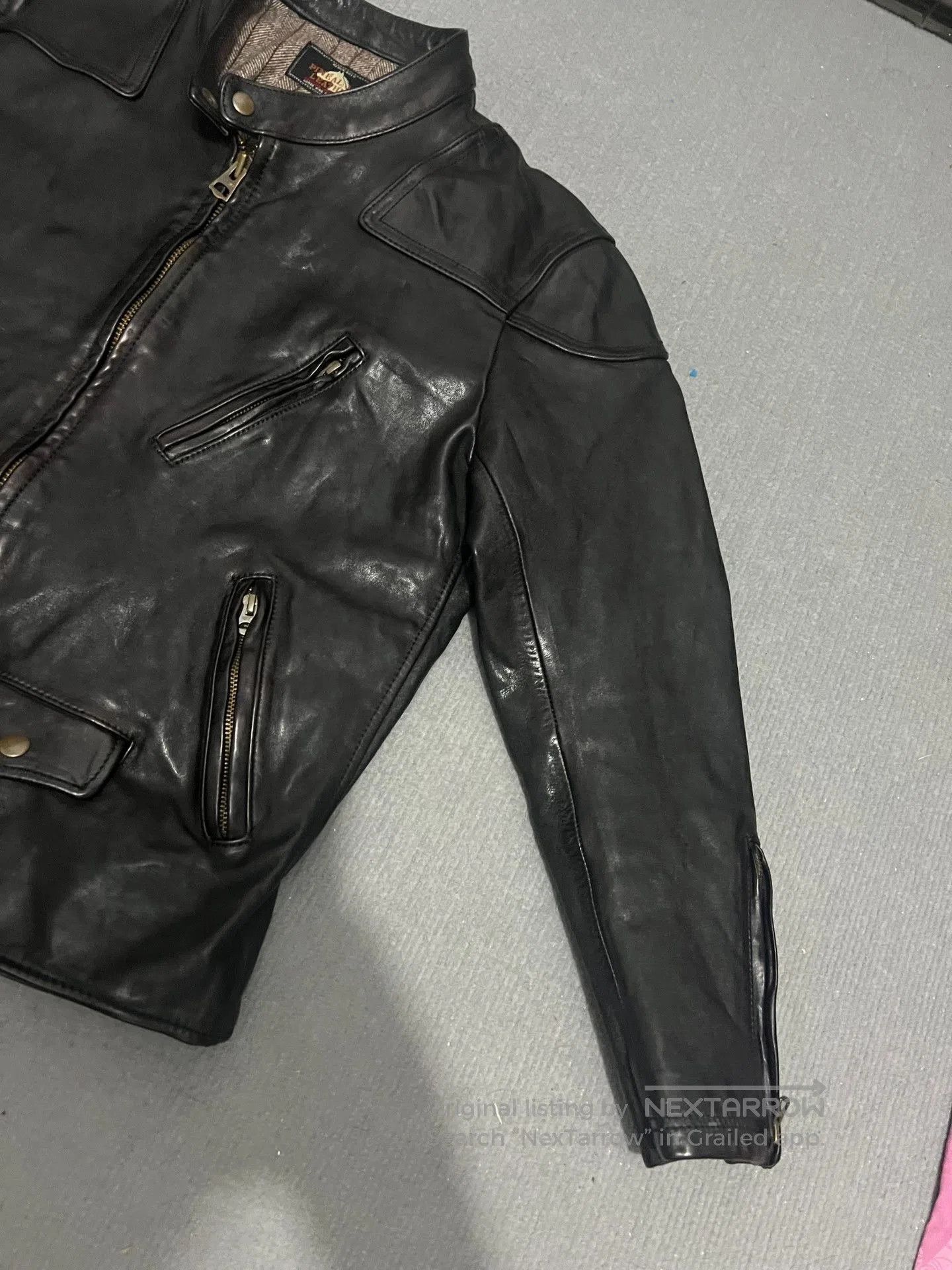 RRL Ralph Lauren Men's Horsehide Leather Jacket. Size US XL / EU 56 / 4 - 3 Thumbnail