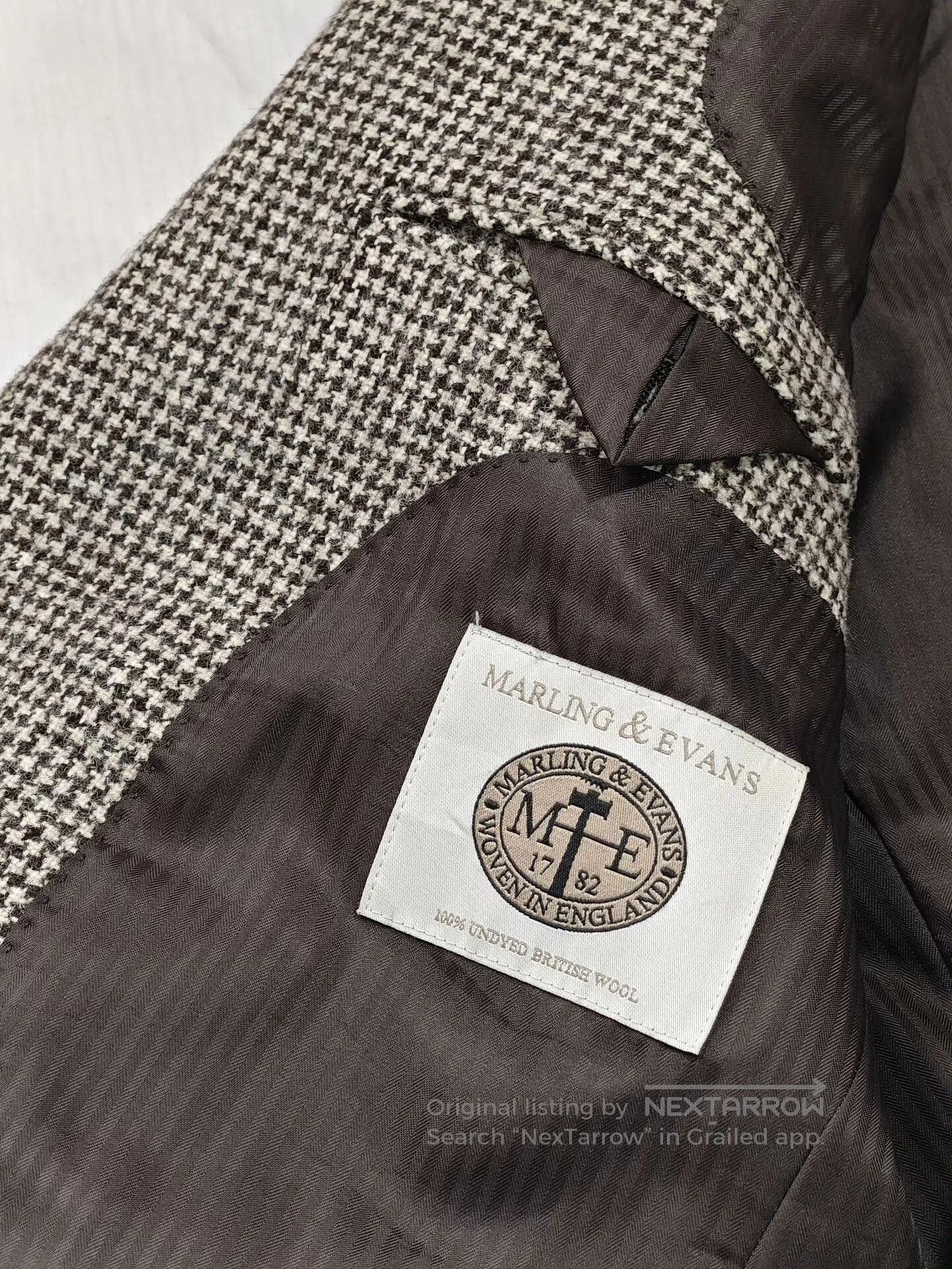 Japanese Brand Custom Wool Houndstooth Suit Jacket. Size US S / EU 44-46 / 1 - 7 Thumbnail