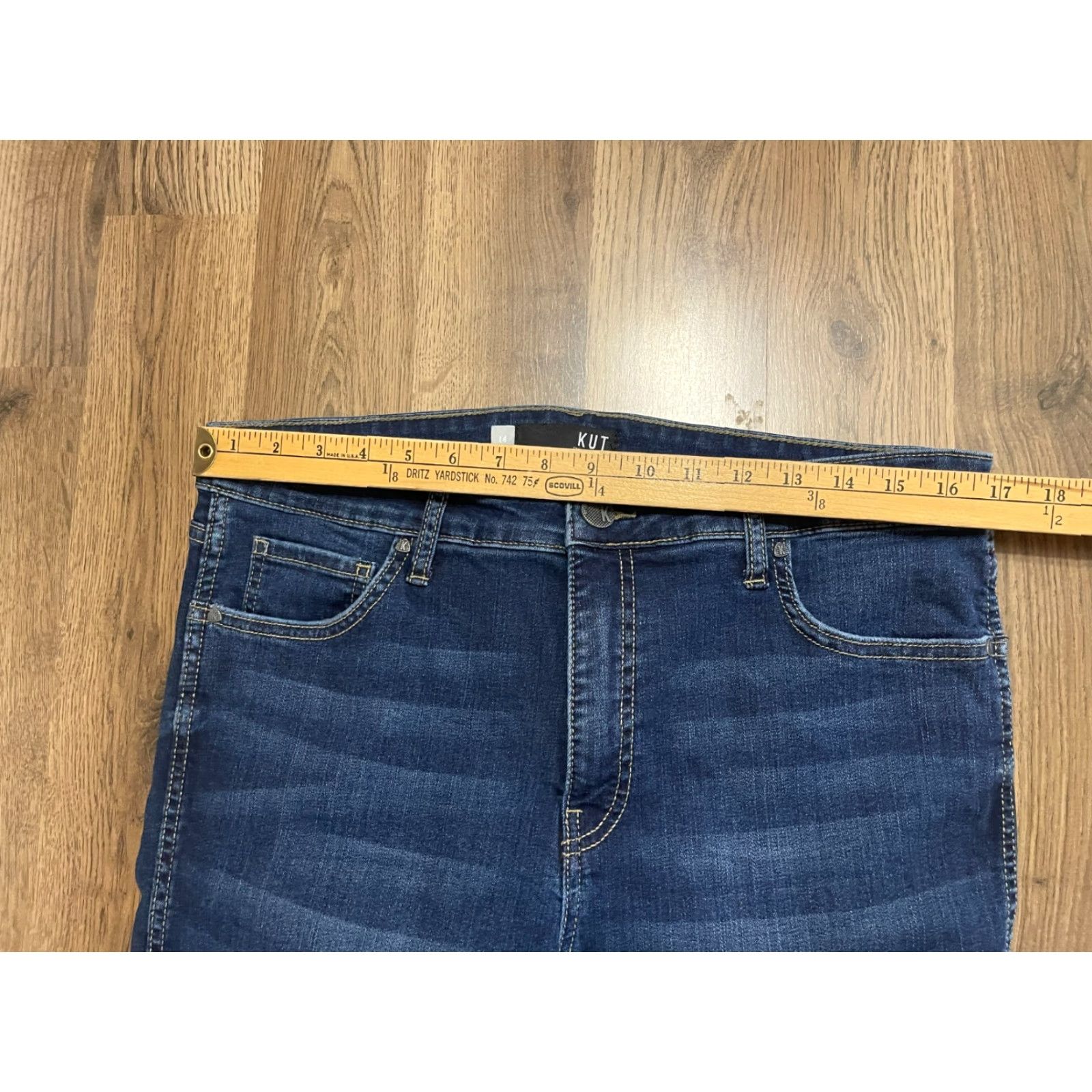 Vintage KUT from the Kloth Jeans, Women's Size 14, Blue, Denim, FAB AB TOOTHPICK SKINNY Jeans Size 36" / US 14 / IT 50 - 5 Thumbnail